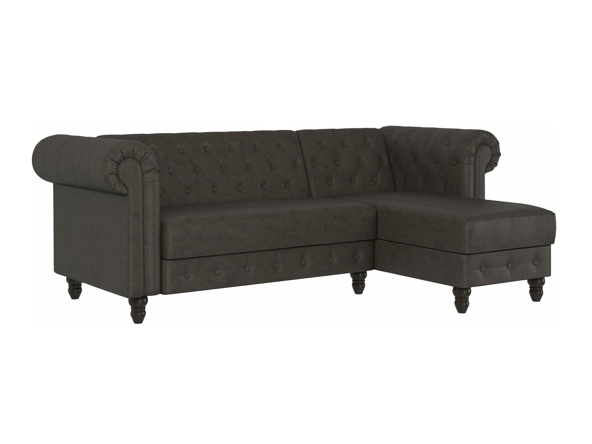 Colțar Chesterfield Tulsa 622 (Dakr maro)