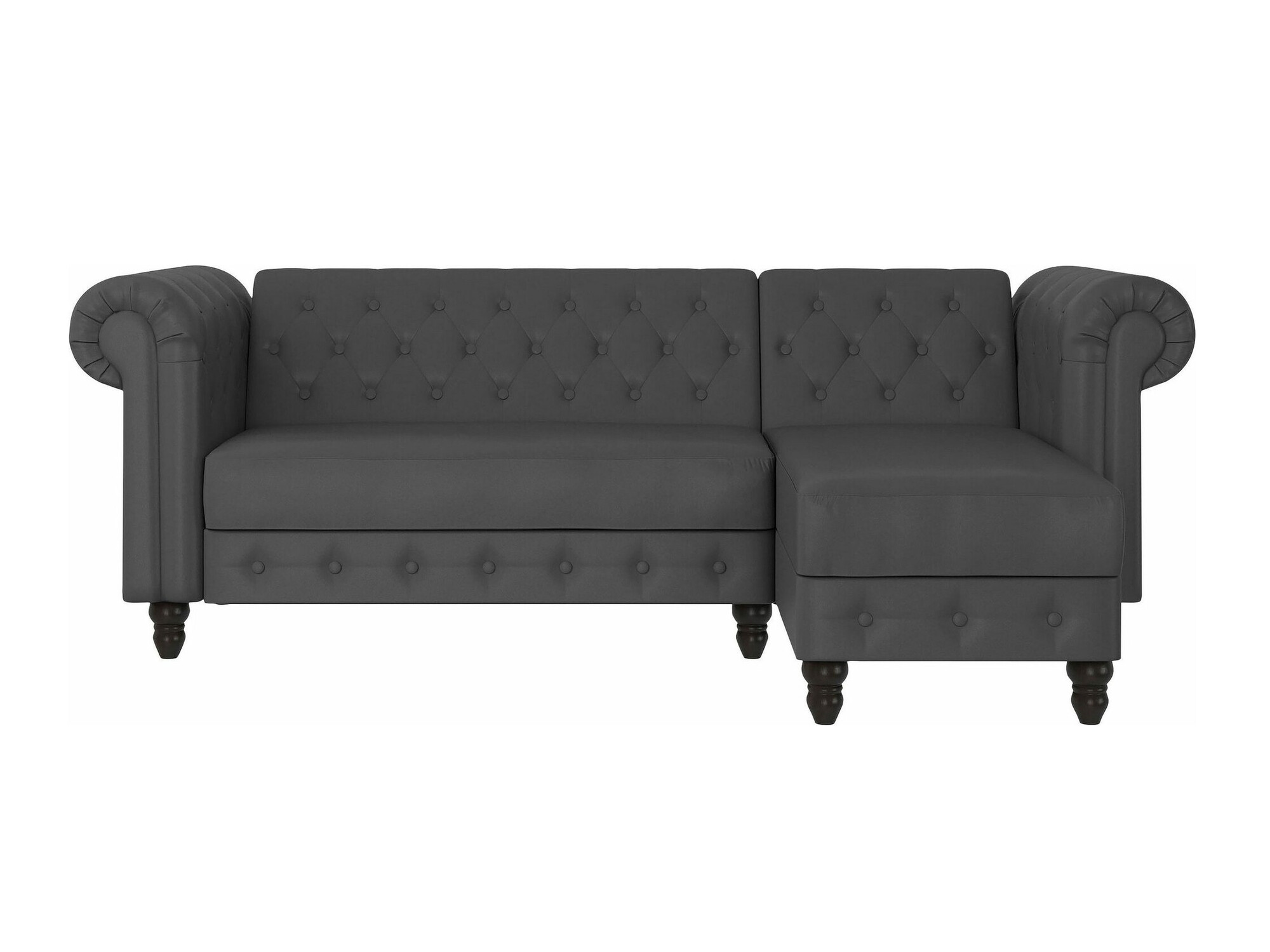 Colțar Chesterfield Tulsa 622 (Gri inchis)