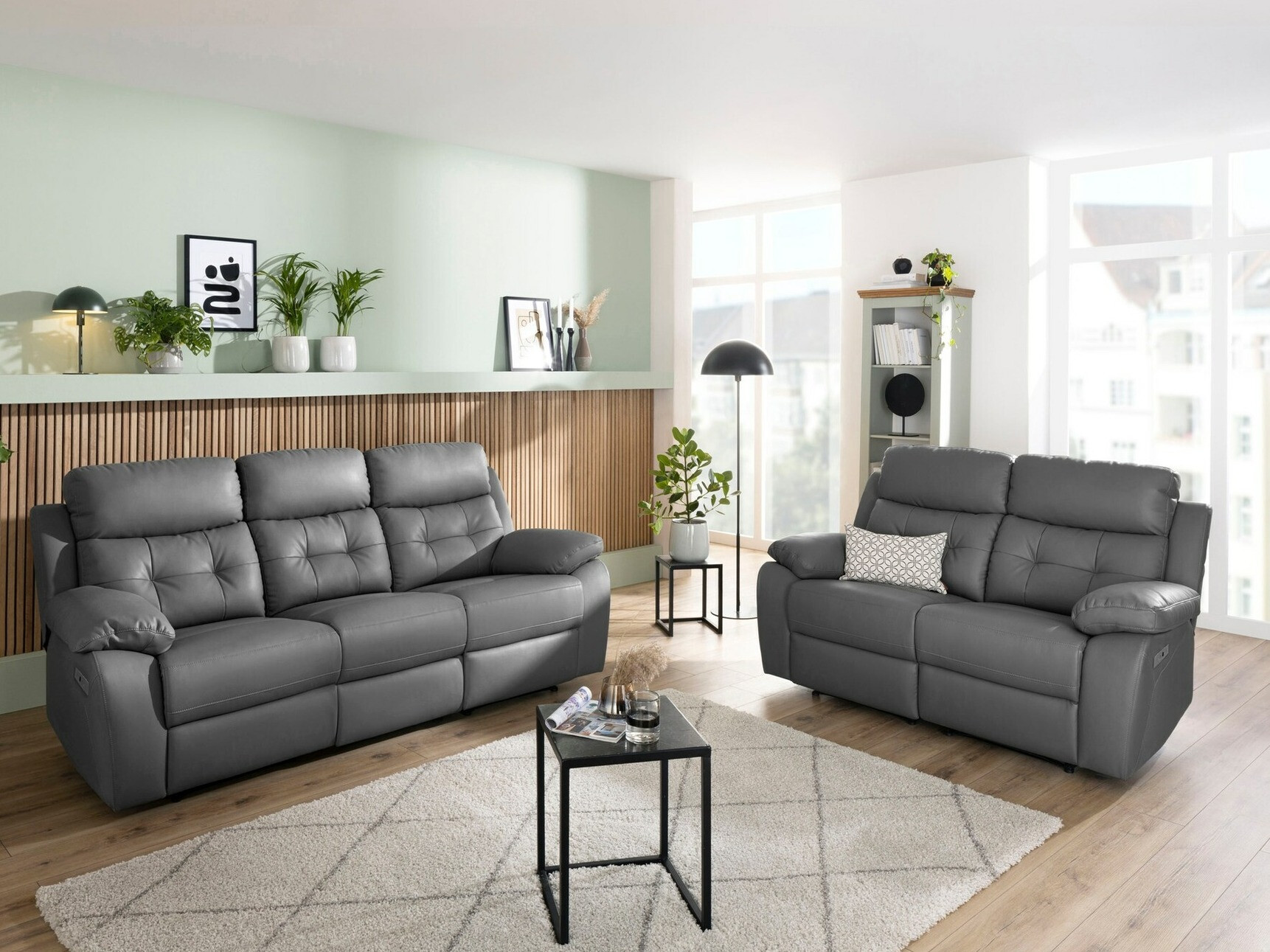 Canapea recliner Denton 1479 (Gri)