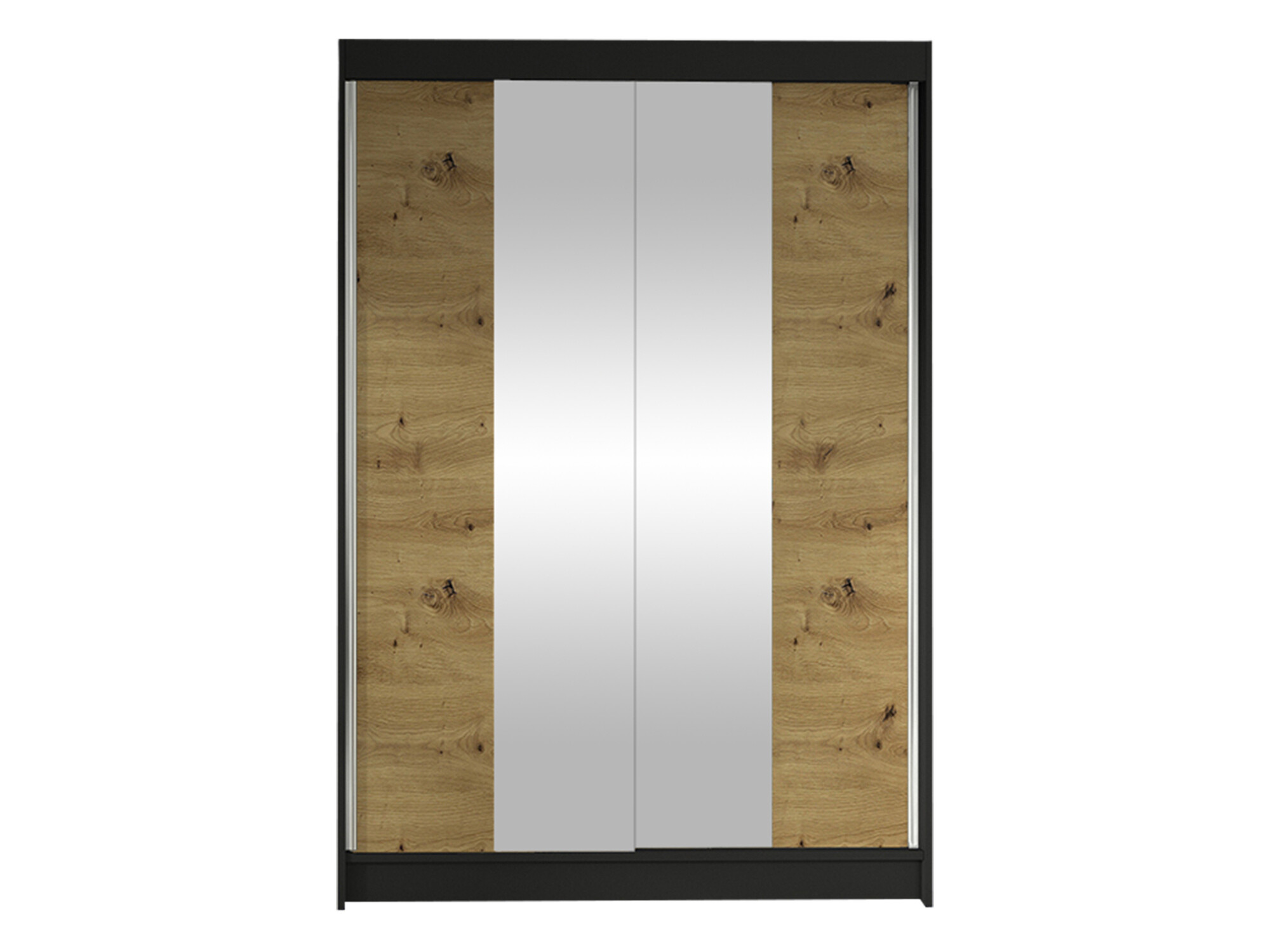 Dulap Closico Salvor II (Negru + Stejar artizan)