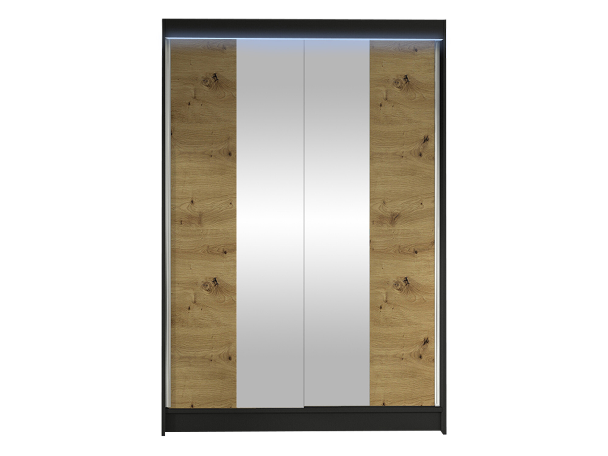 Dulap Closico Salvor II (Negru + Stejar artizan)