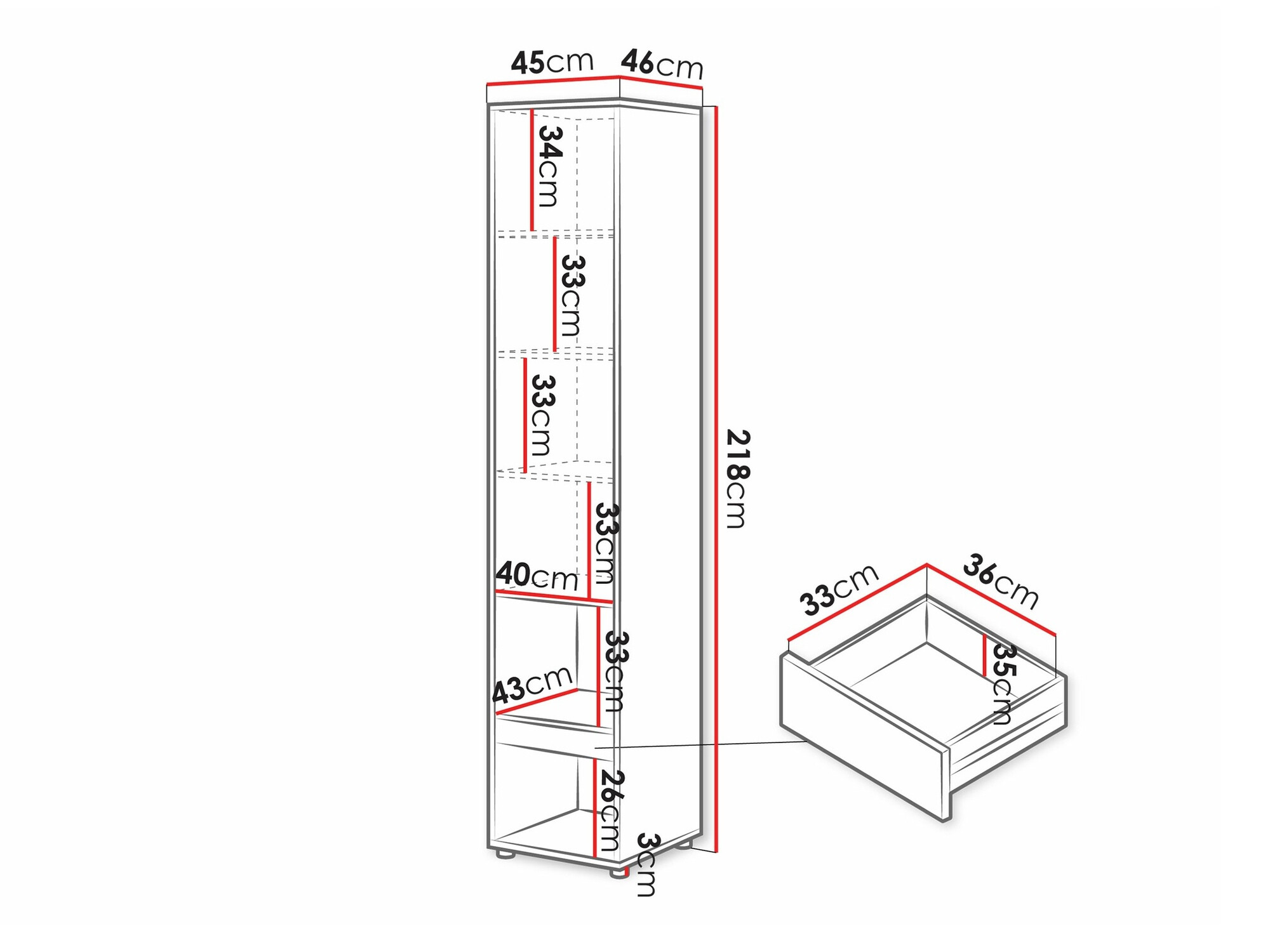 Set de mobilier Concept Pro Lenart XI (Alb lucios + Alb)