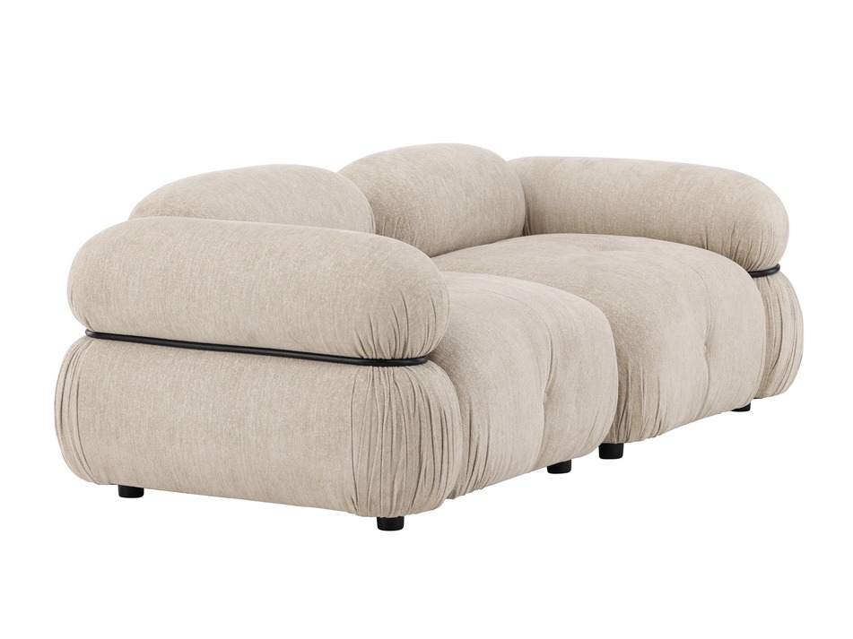 Canapea modulară Evardale 103 (Bej + Negru)