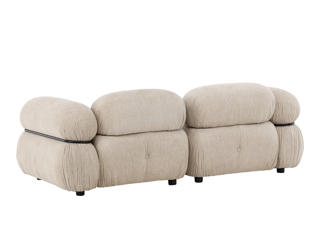 Canapea modulară Evardale 103 (Bej + Negru)