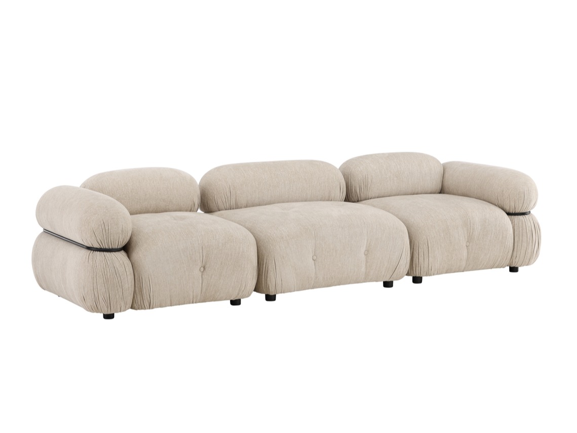 Canapea modulară Evardale 104 (Bej + Negru)