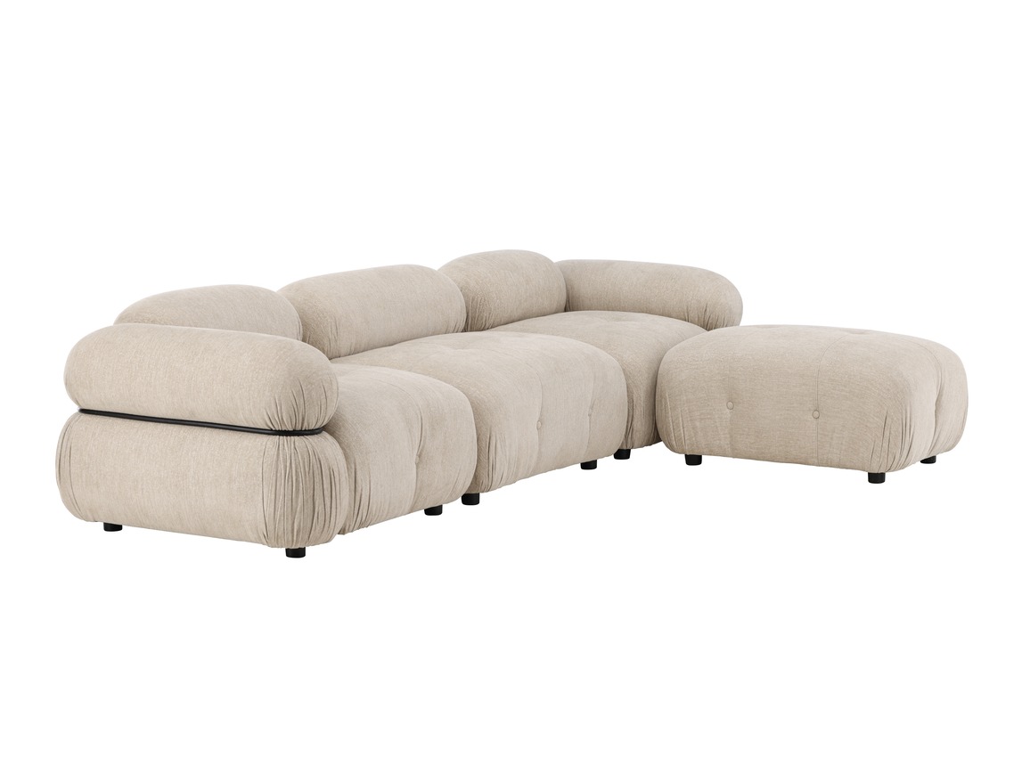 Canapea modulară Evardale 104 (Bej + Negru)