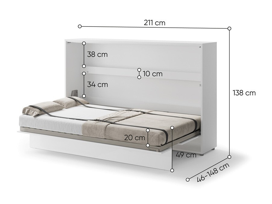 Pat rabatabil Concept Pro Lenart V (Alb)