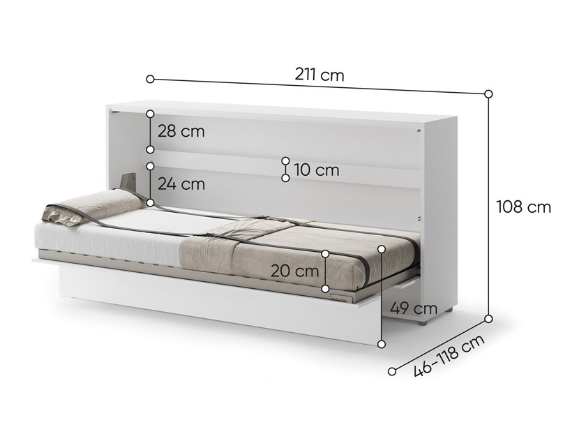 Pat rabatabil Concept Pro Lenart V (Alb)