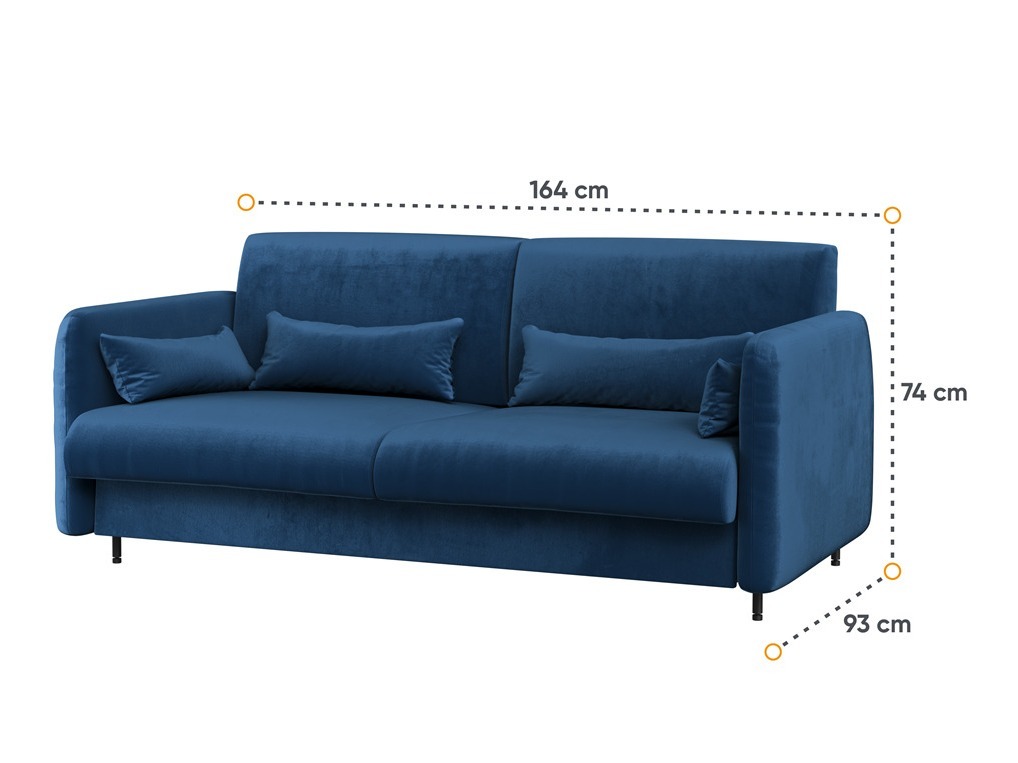 Set de mobilier Concept Pro Lenart VI (Alb lucios + Alb + Albastru)