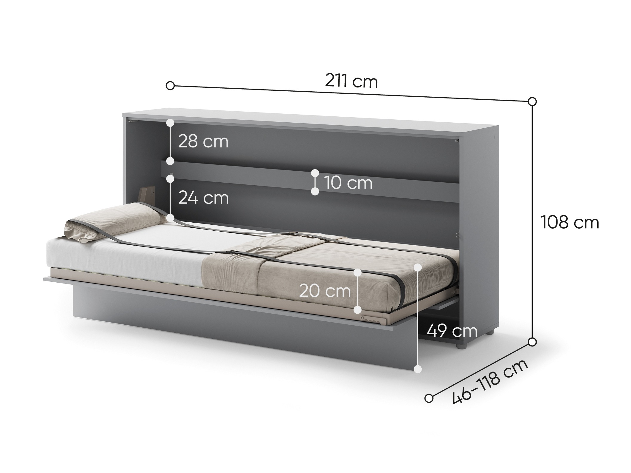 Pat rabatabil Concept Pro Lenart V (Gri)