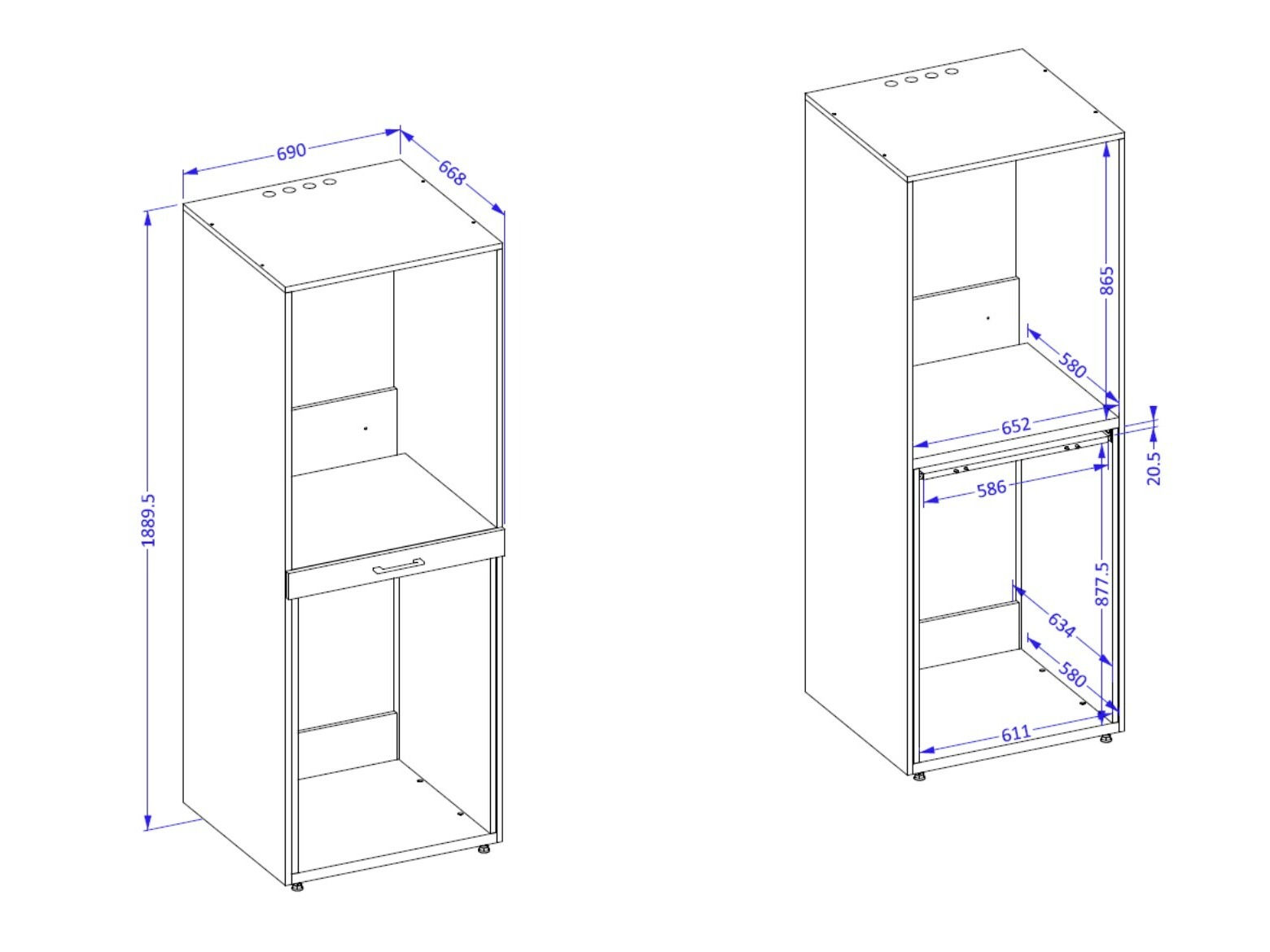 Baie raft Novdele 103 (Alb)