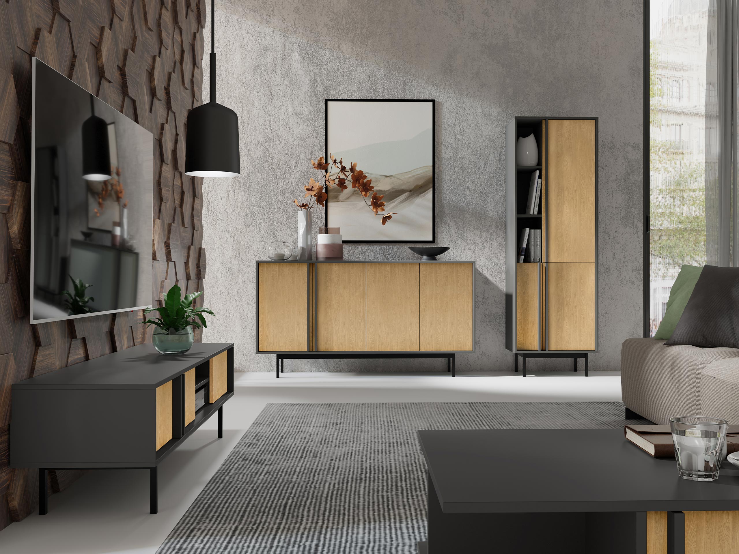 Set de living Levali 115 (Stejar)
