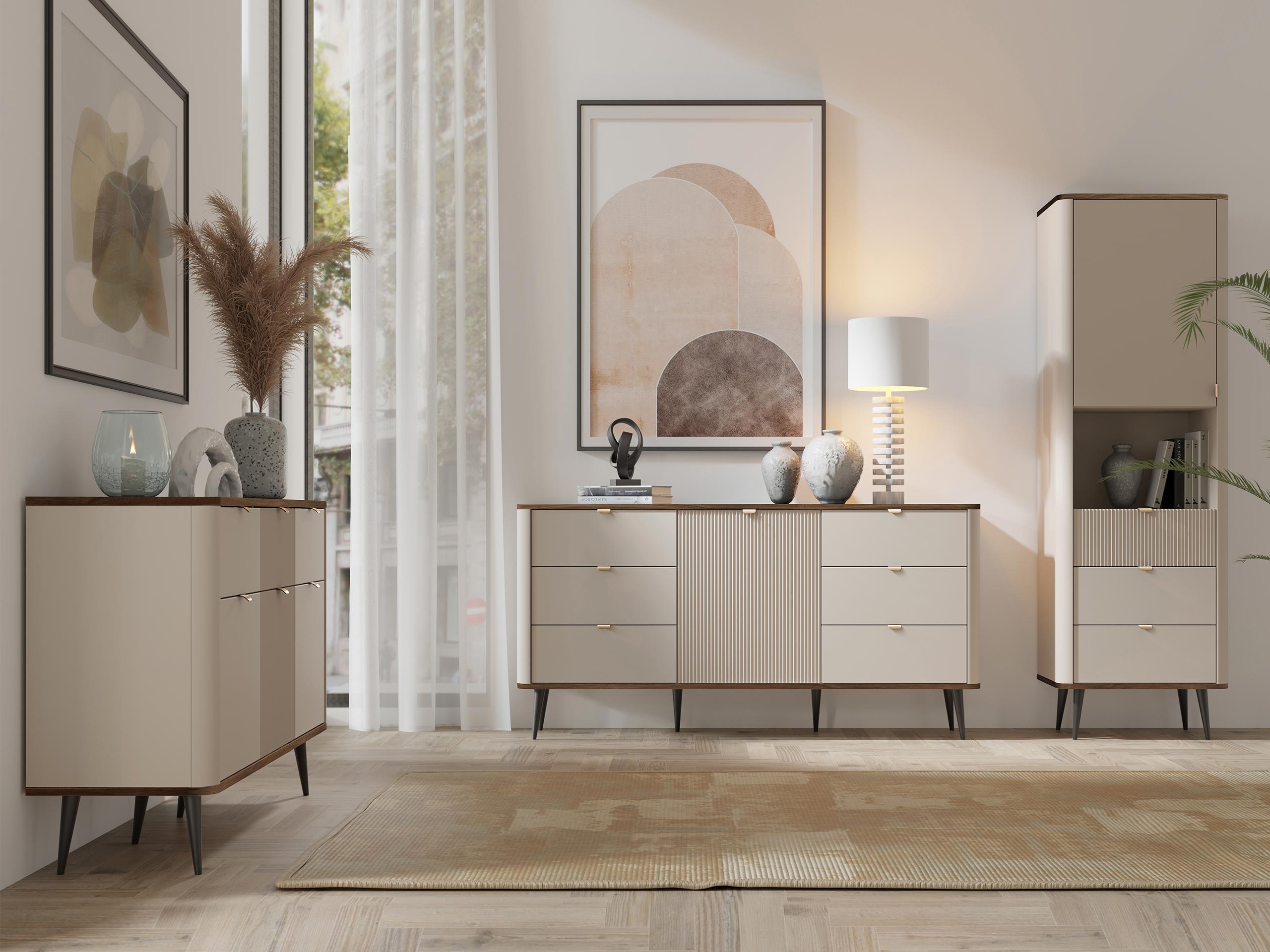 Set camera de zi Lufela 122 (Cașmir + Nuc)