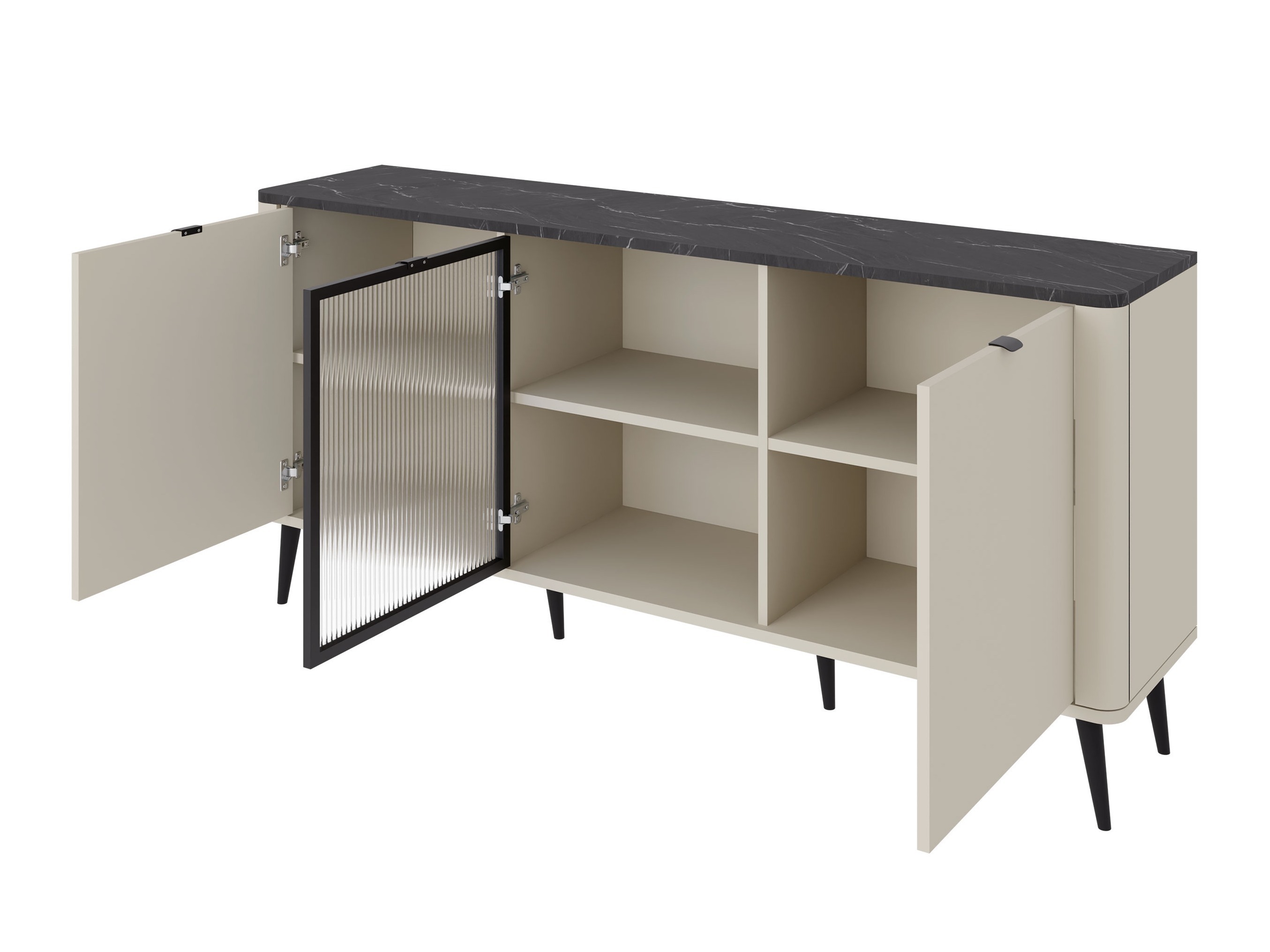 Set de living Lufela 120 (Cașmir + Marmură cenușie)