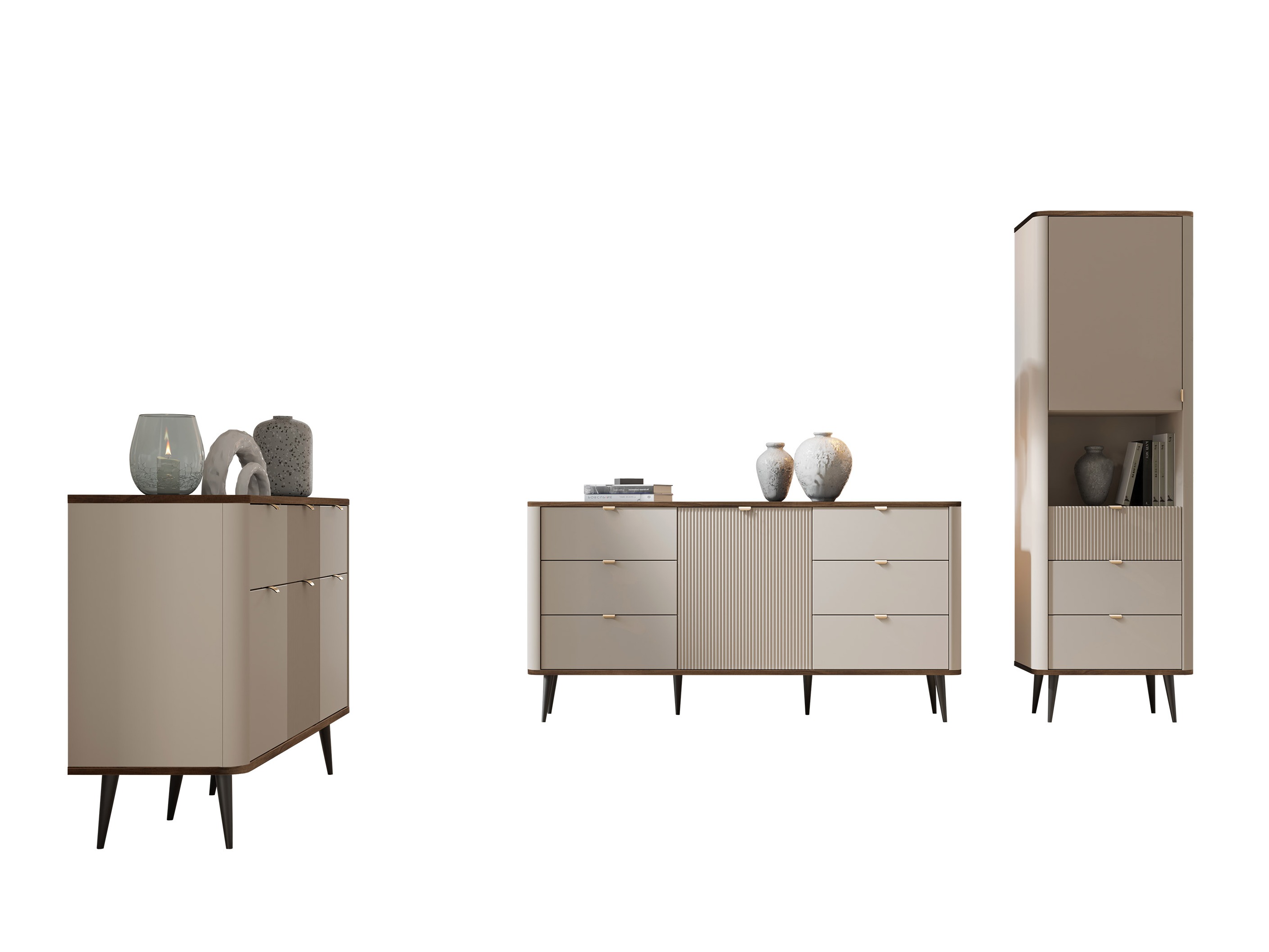 Set de living Lufela 122 (Cașmir + Nuc)