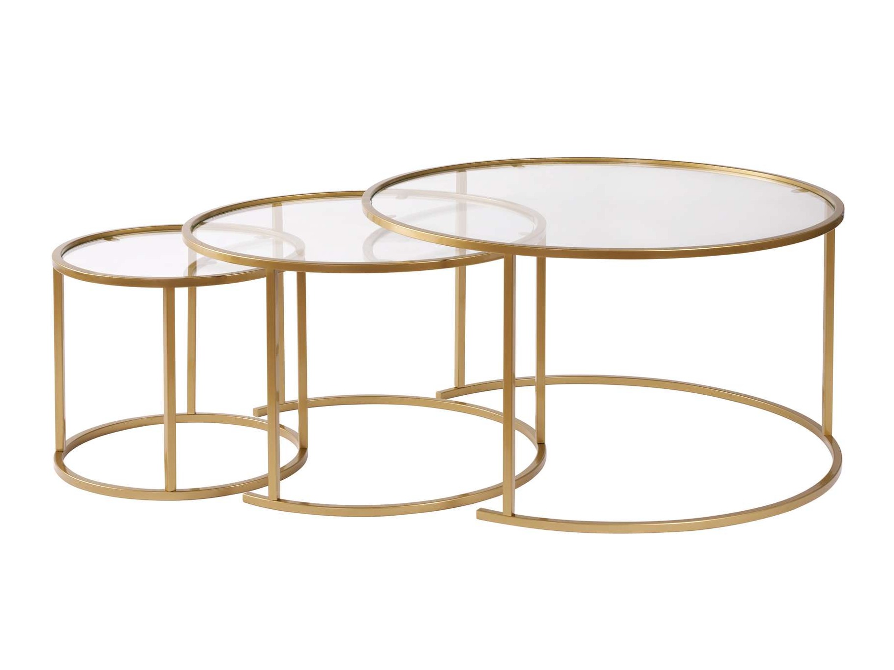 Set de măsuțe de cafea Novato 120 (Auriu)