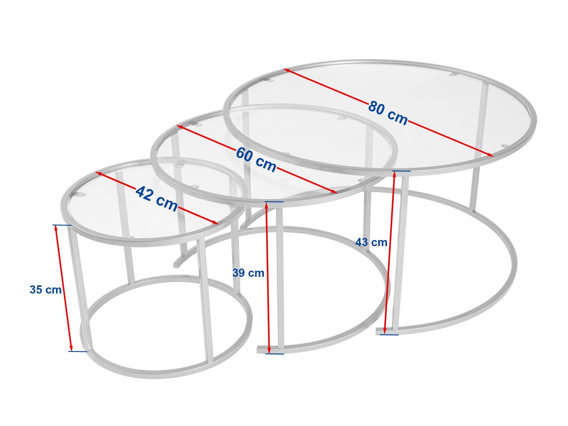 Set de măsuțe de cafea Novato 120 (Auriu)