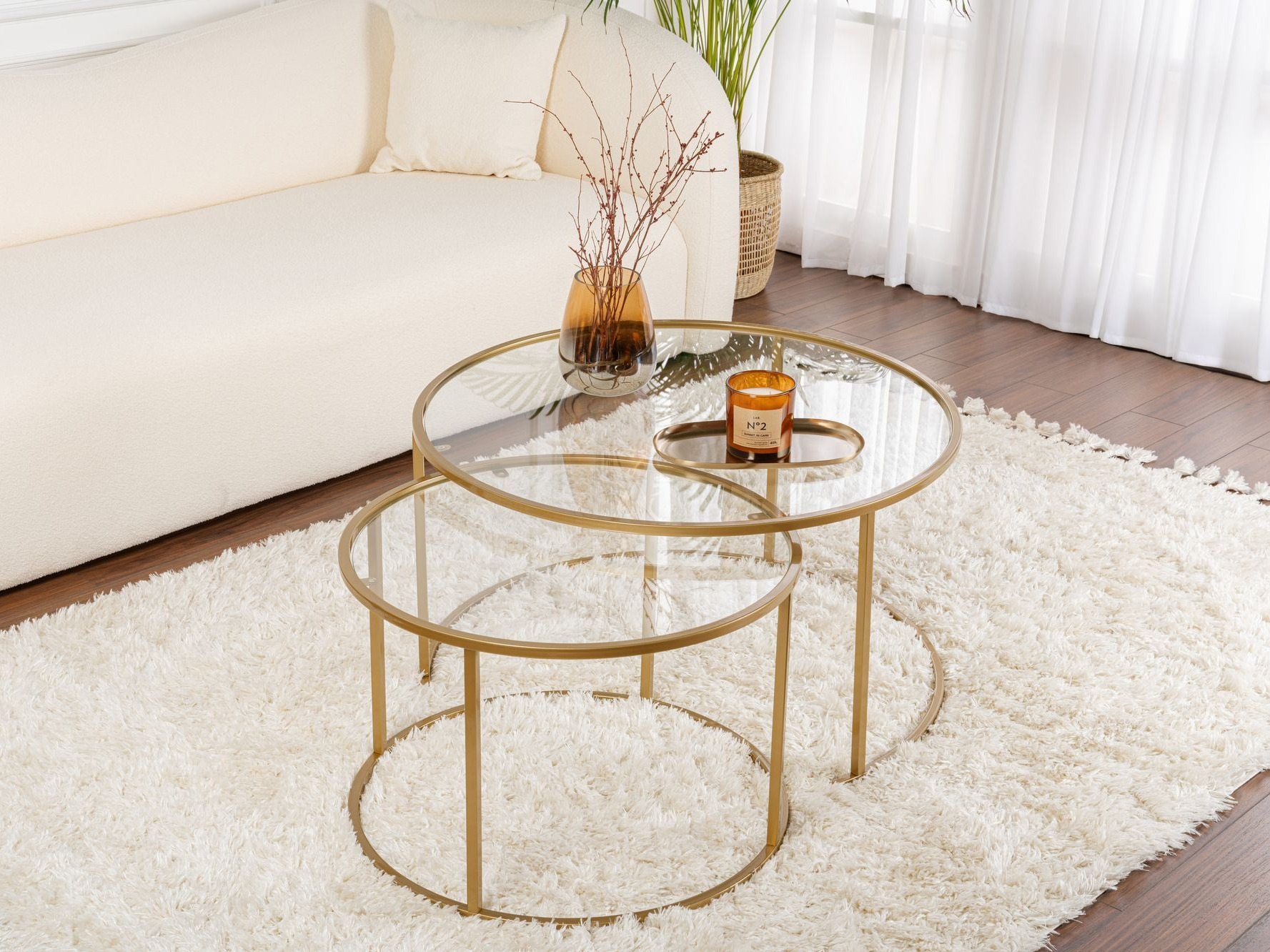 Set de măsuțe de cafea Novato 121 (Auriu)