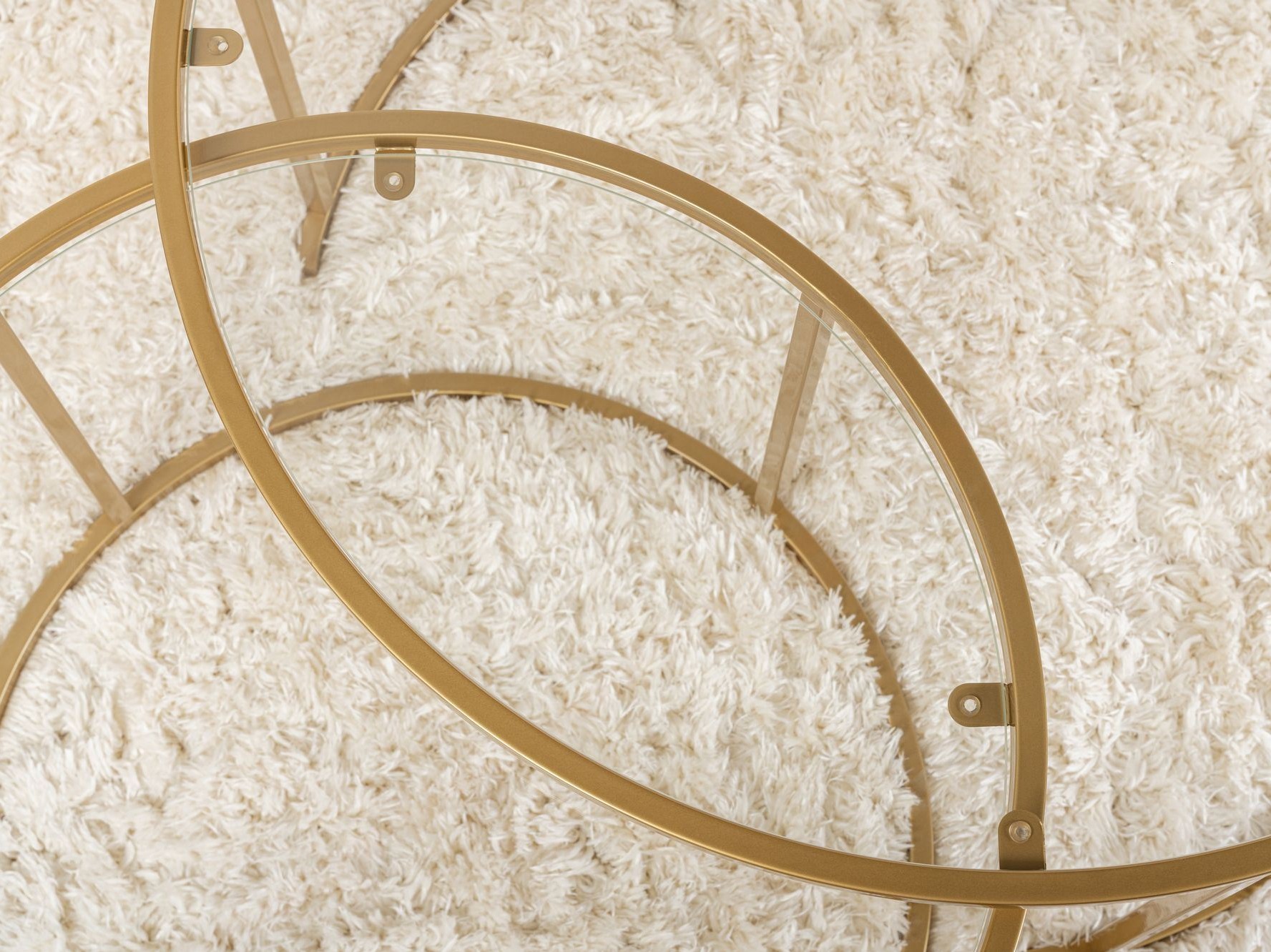 Set de măsuțe de cafea Novato 121 (Auriu)