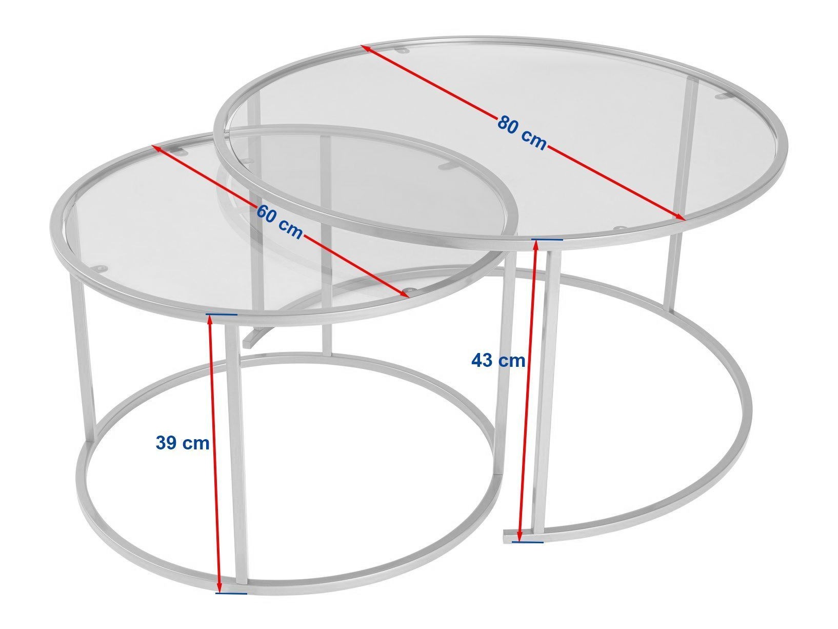 Set de măsuțe de cafea Novato 121 (Auriu)