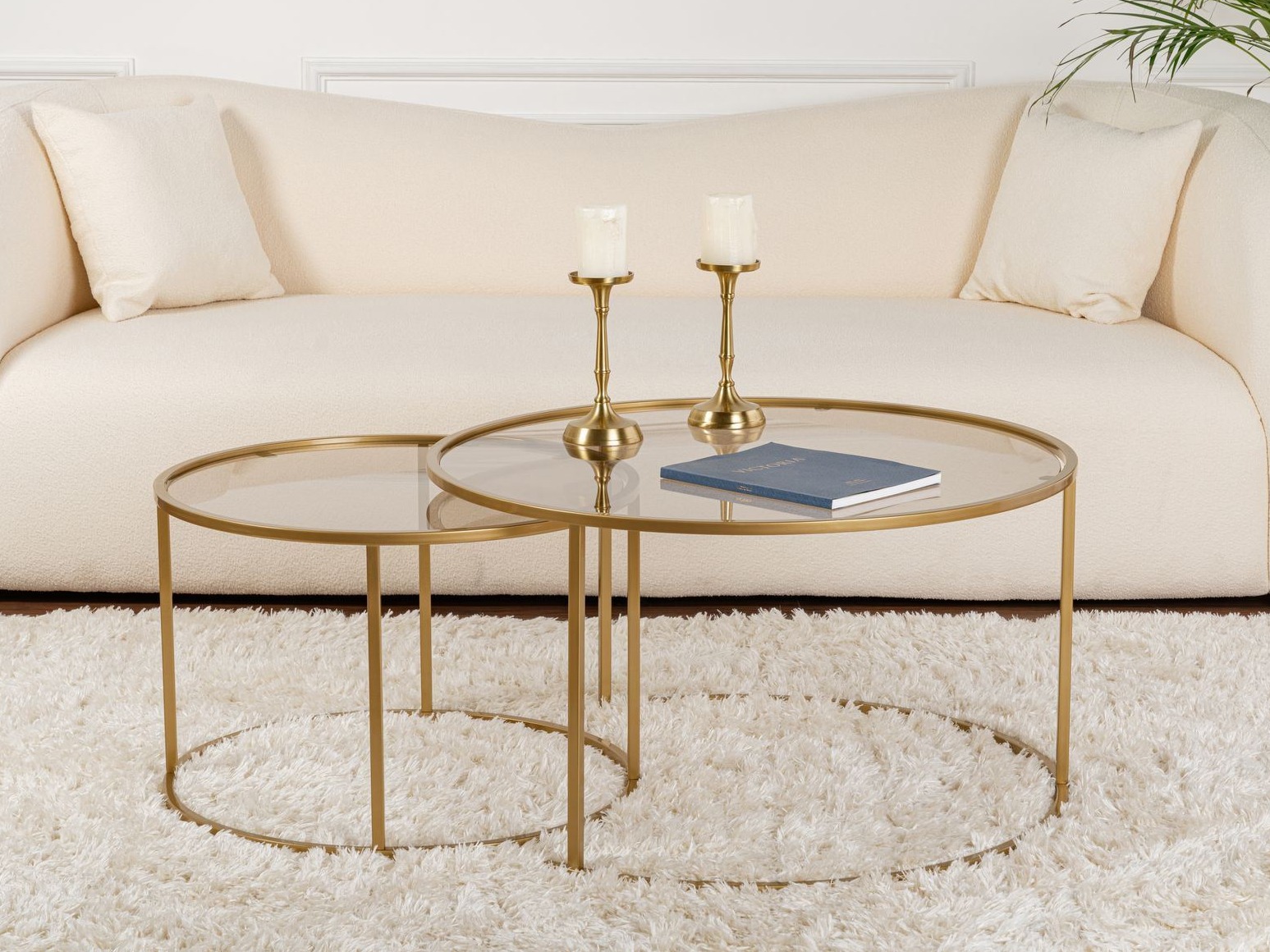 Set de măsuțe de cafea Novato 122 (Auriu)