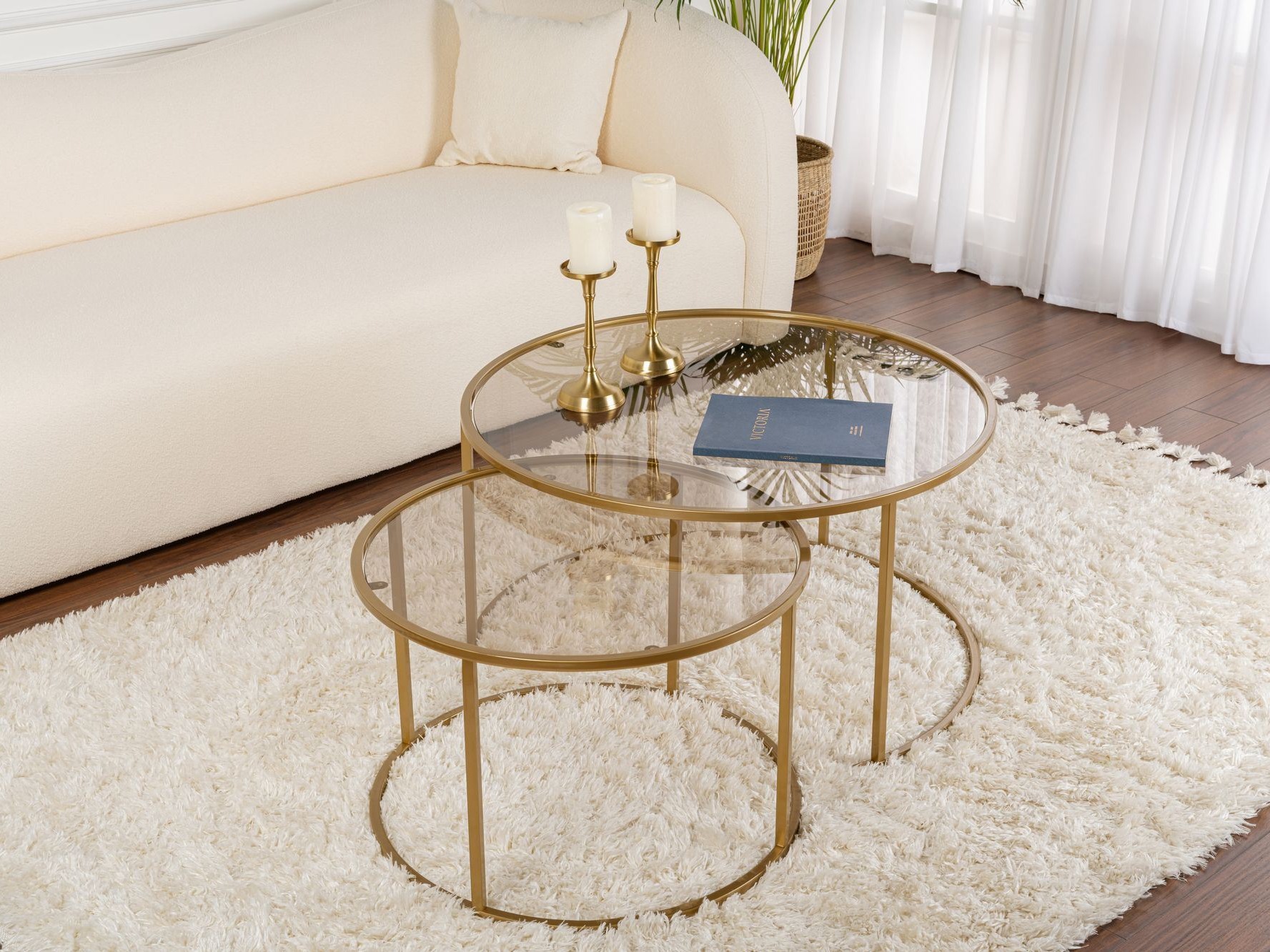 Set de măsuțe de cafea Novato 122 (Auriu)