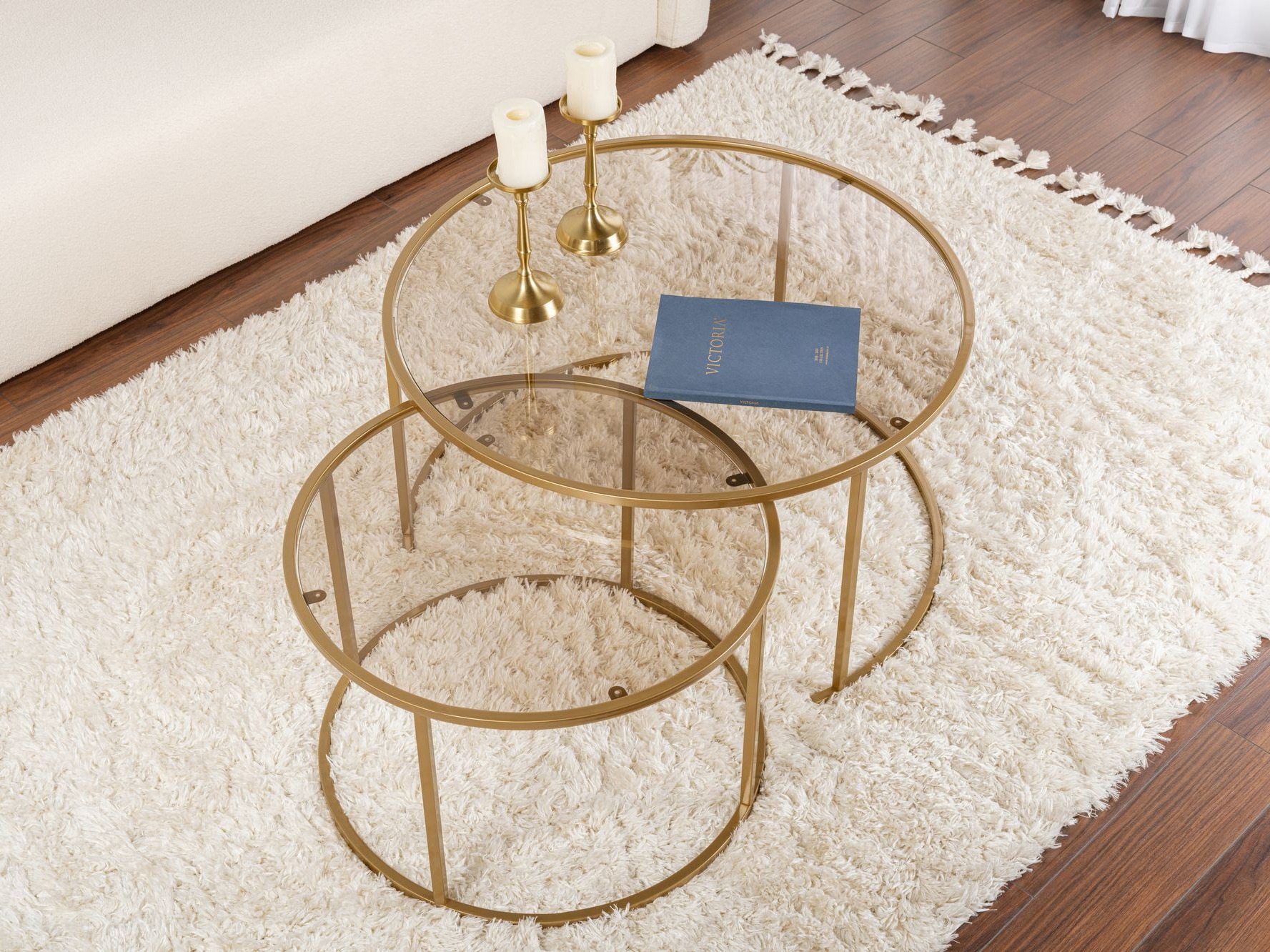 Set de măsuțe de cafea Novato 122 (Auriu)