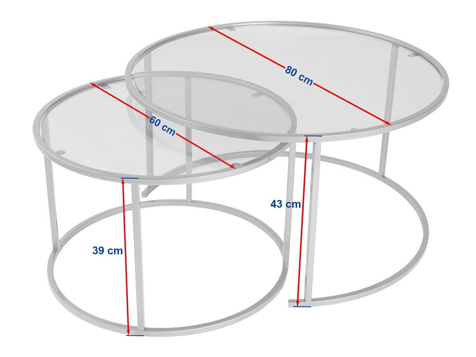 Set de măsuțe de cafea Novato 122 (Auriu)