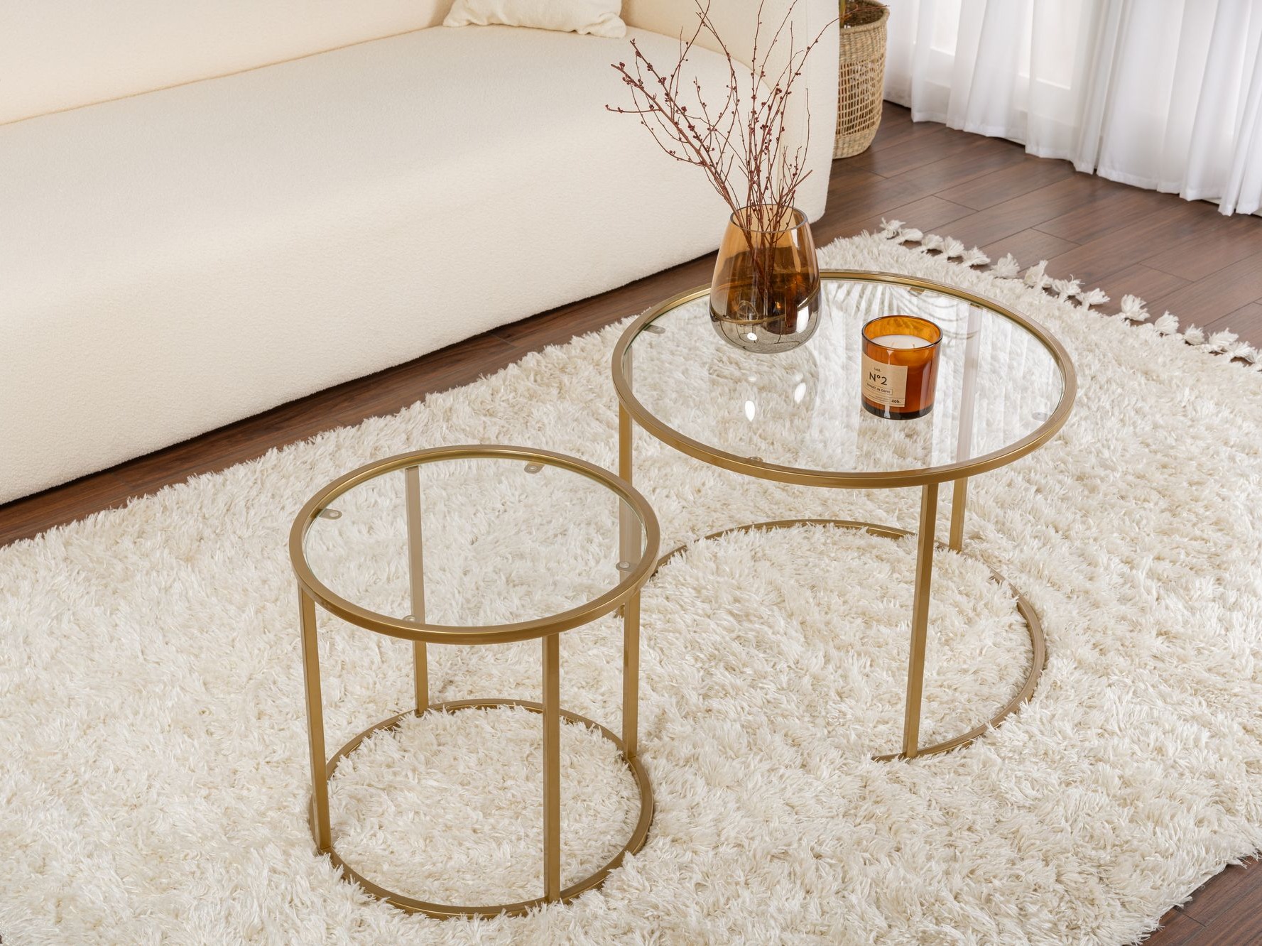 Set de măsuțe de cafea Novato 123 (Auriu)