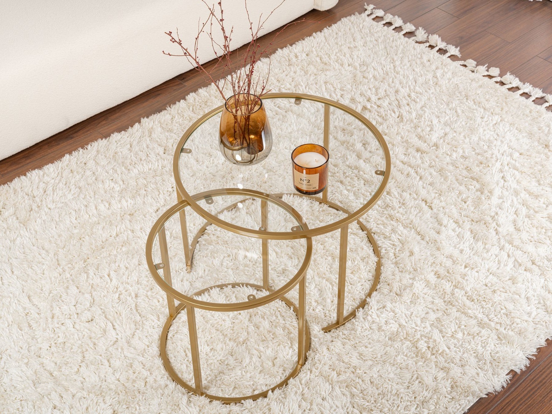 Set de măsuțe de cafea Novato 123 (Auriu)
