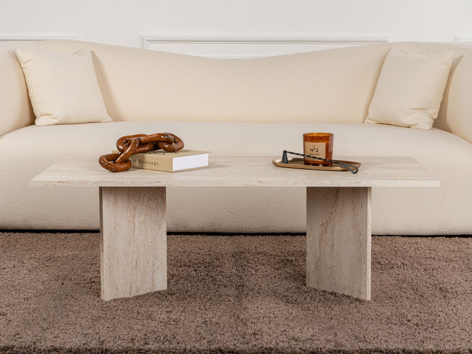 Măsuță de cafea Novato 132 (Travertin ușor)