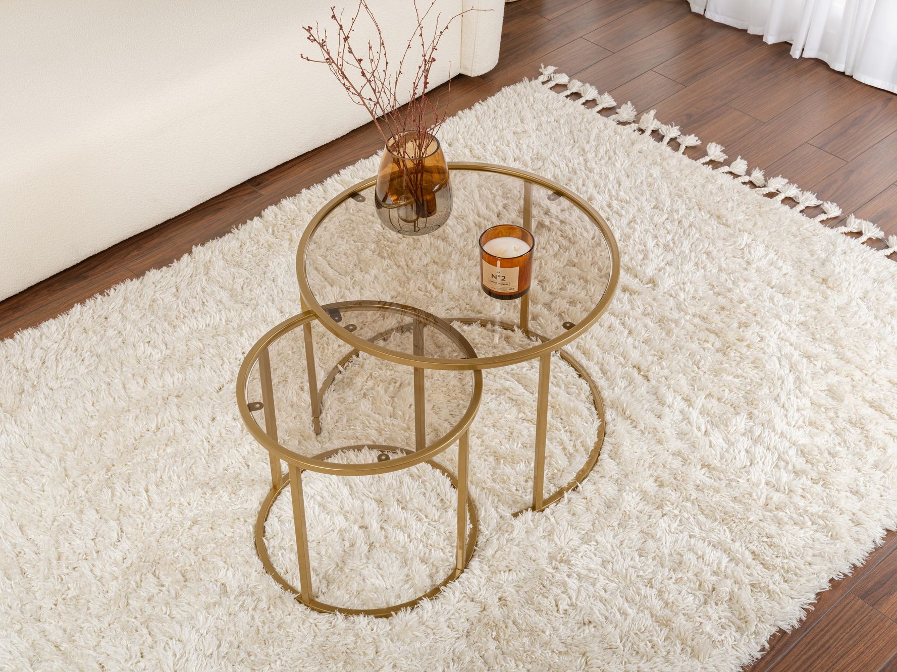 Set de măsuțe de cafea Novato 124 (Auriu)