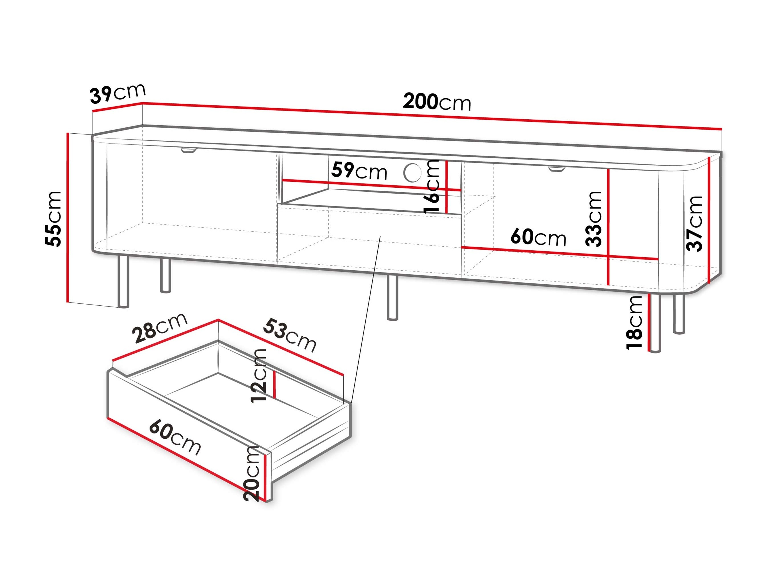 Comodă TV Tebeni 101