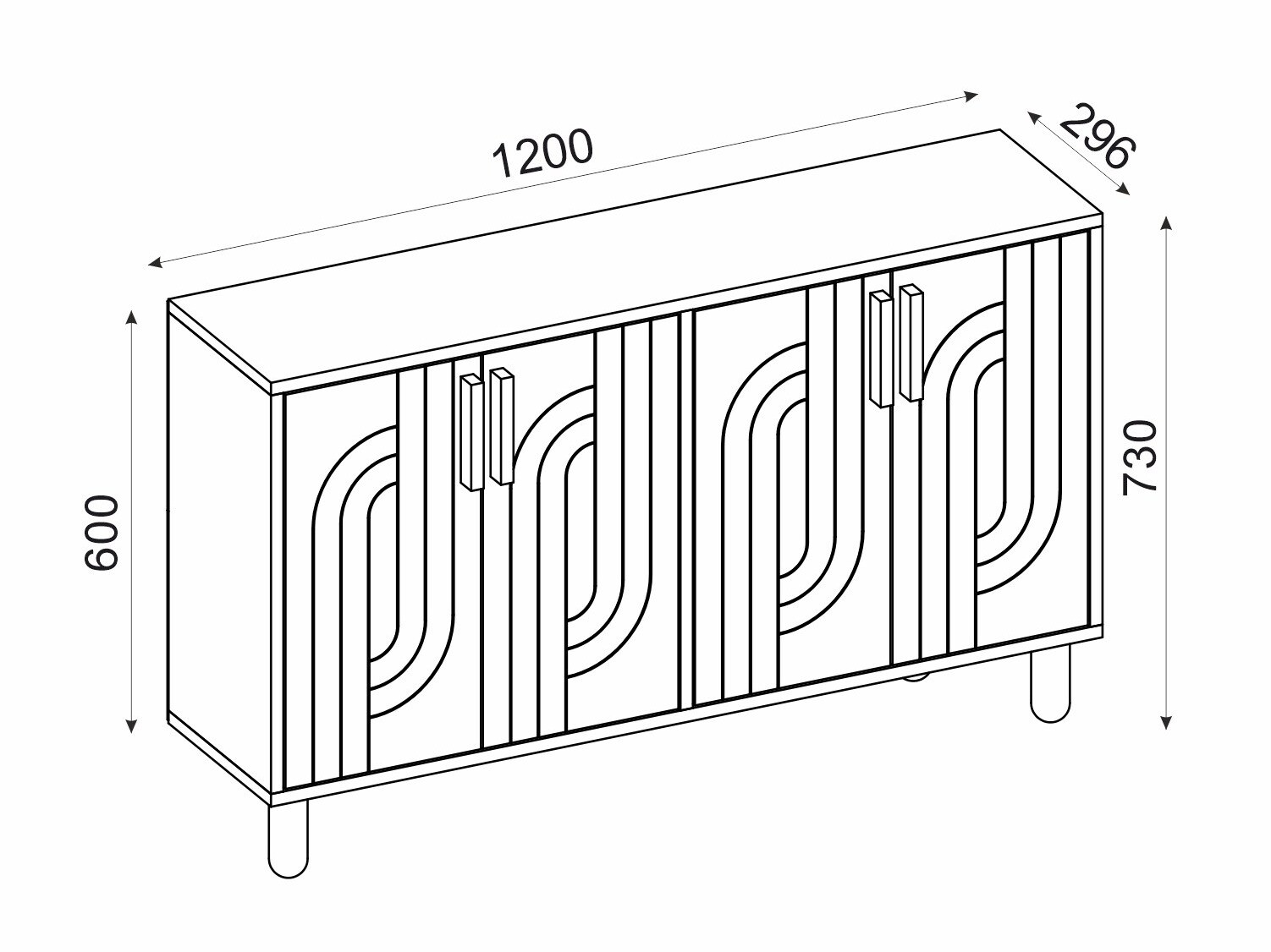 Bufet Kailua 2544 (Antracit)