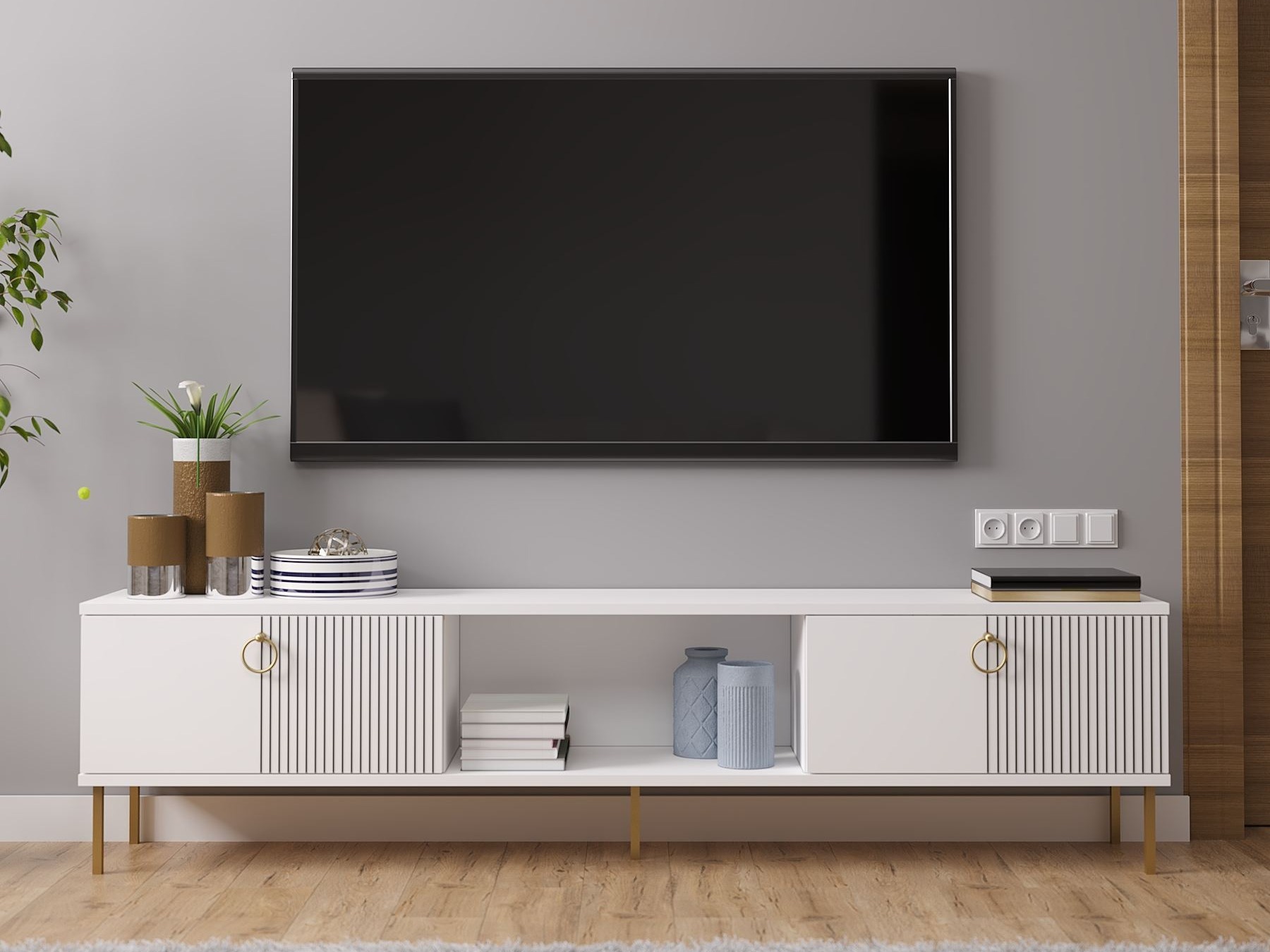 Comodă TV Kailua 2556 (Alb)