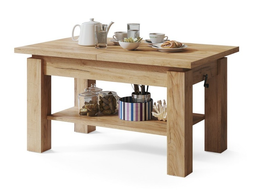 Masă de cafea rotativă Glendale 100 (Stejar Craft auriu)