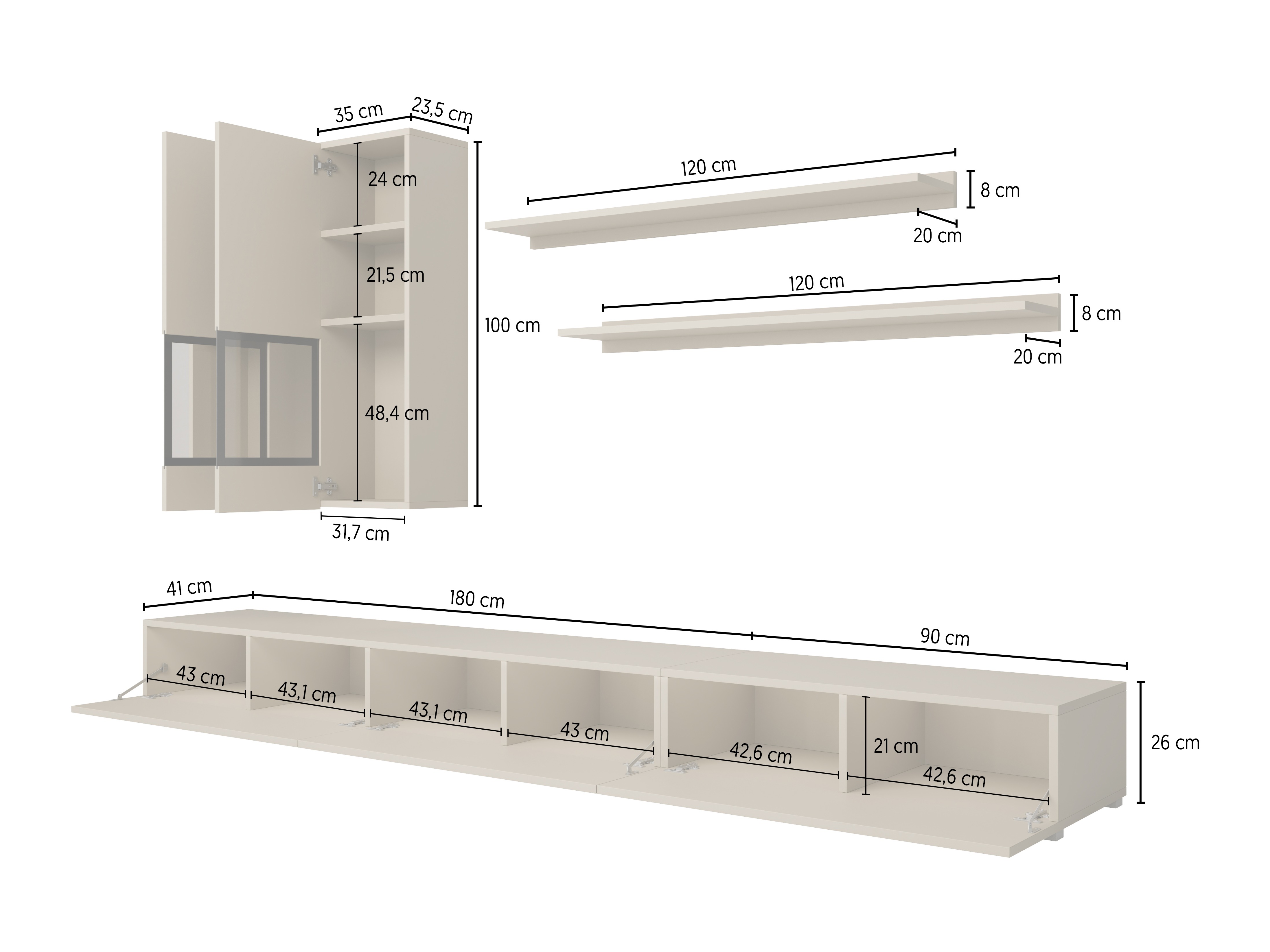 Set de living Serodeu 100 (Beton)