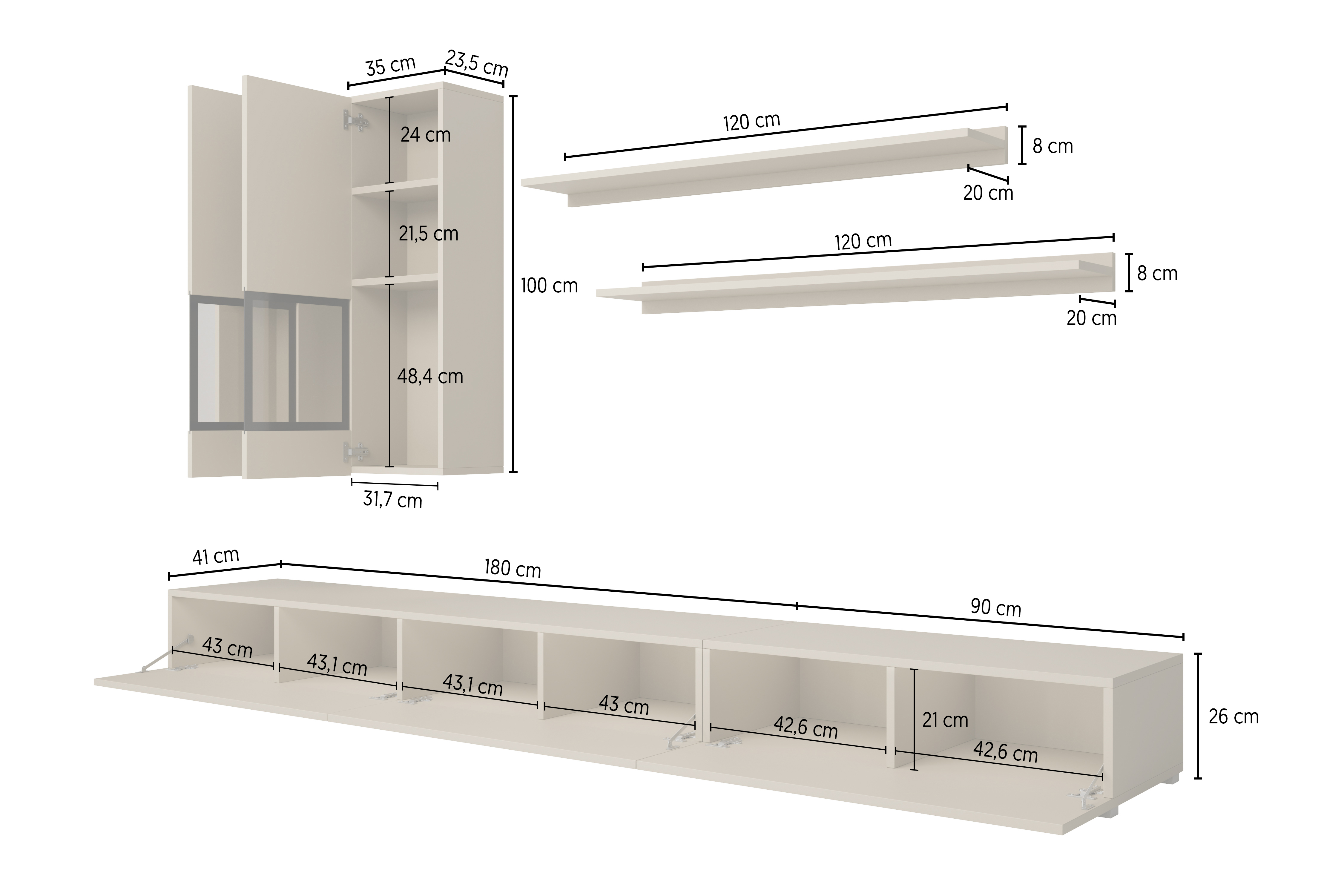 Set de living Serodeu 100 (Nuc + Maro închis)