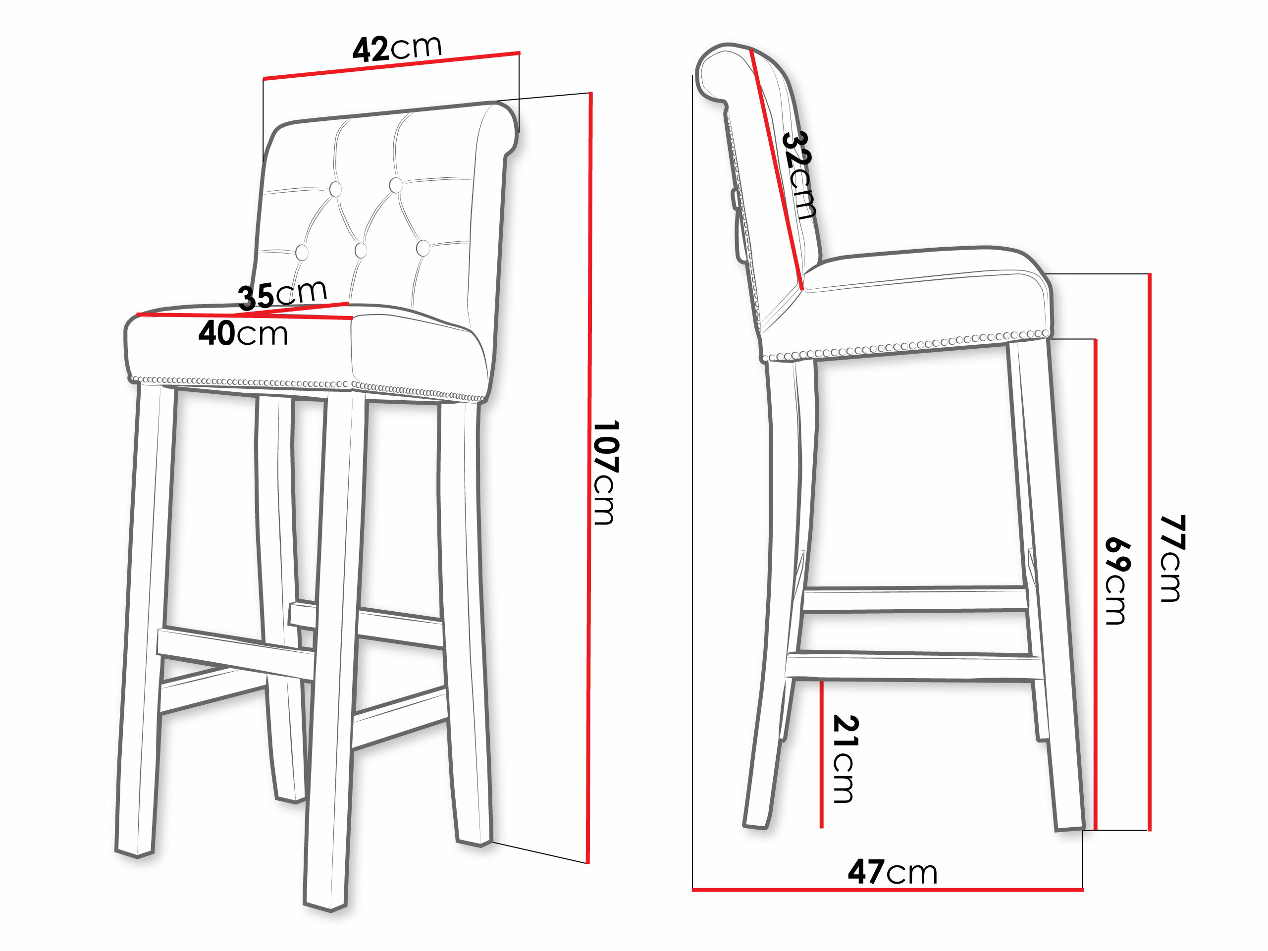 Scaun bar Jackson 100 (Magic Velvet 2219)