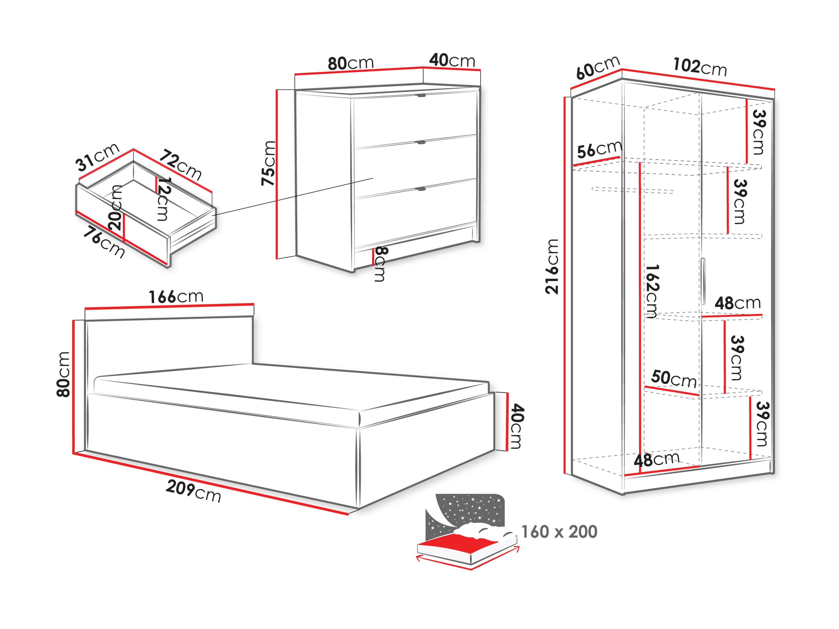 Set dormitor Comfivo Papilio