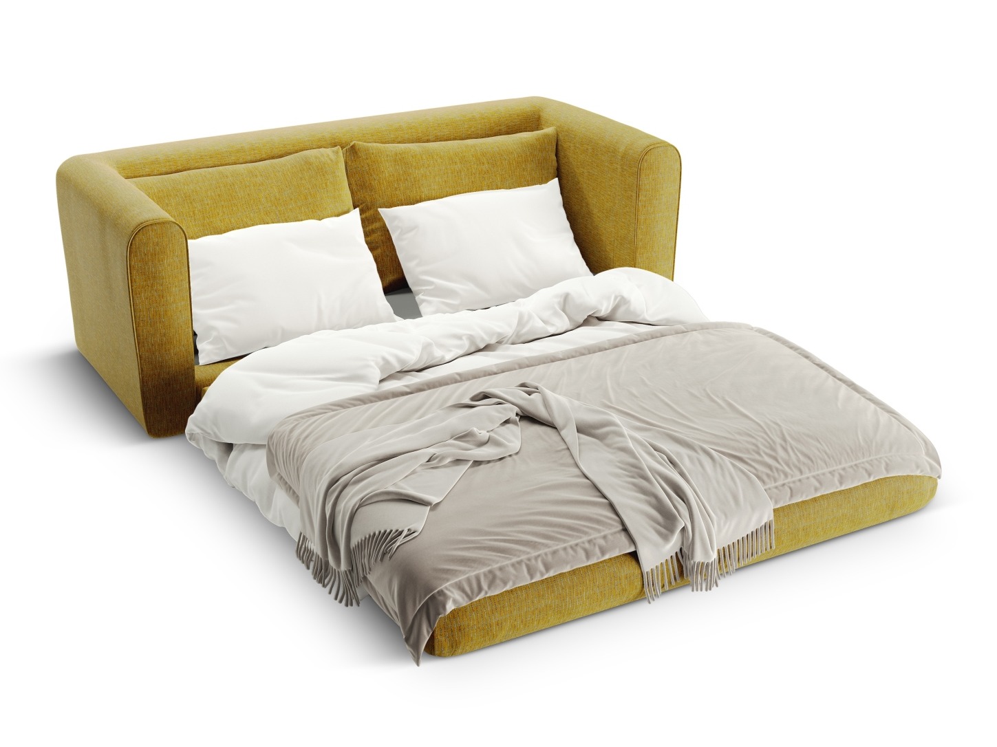 Canapea extensibilă Beckley 101 (Baltimore Mostaza)