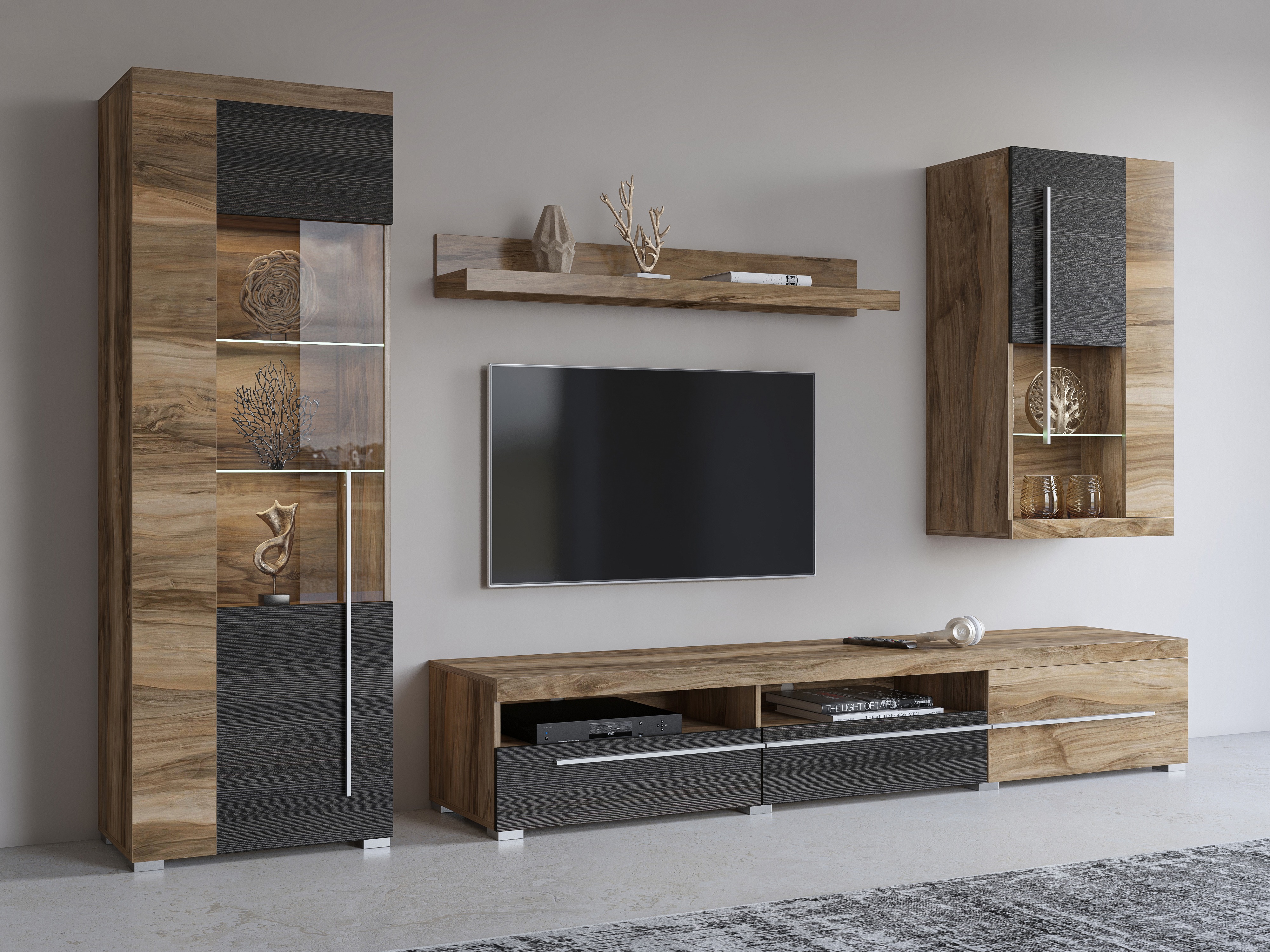 Set de living Sorciro 105 (Nuca + Stejar închis)