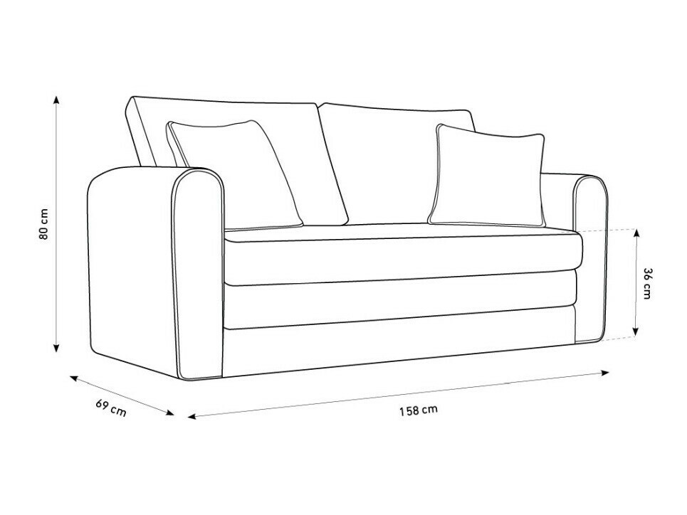 Canapea extensibilă Beckley 101 (Solid 72)