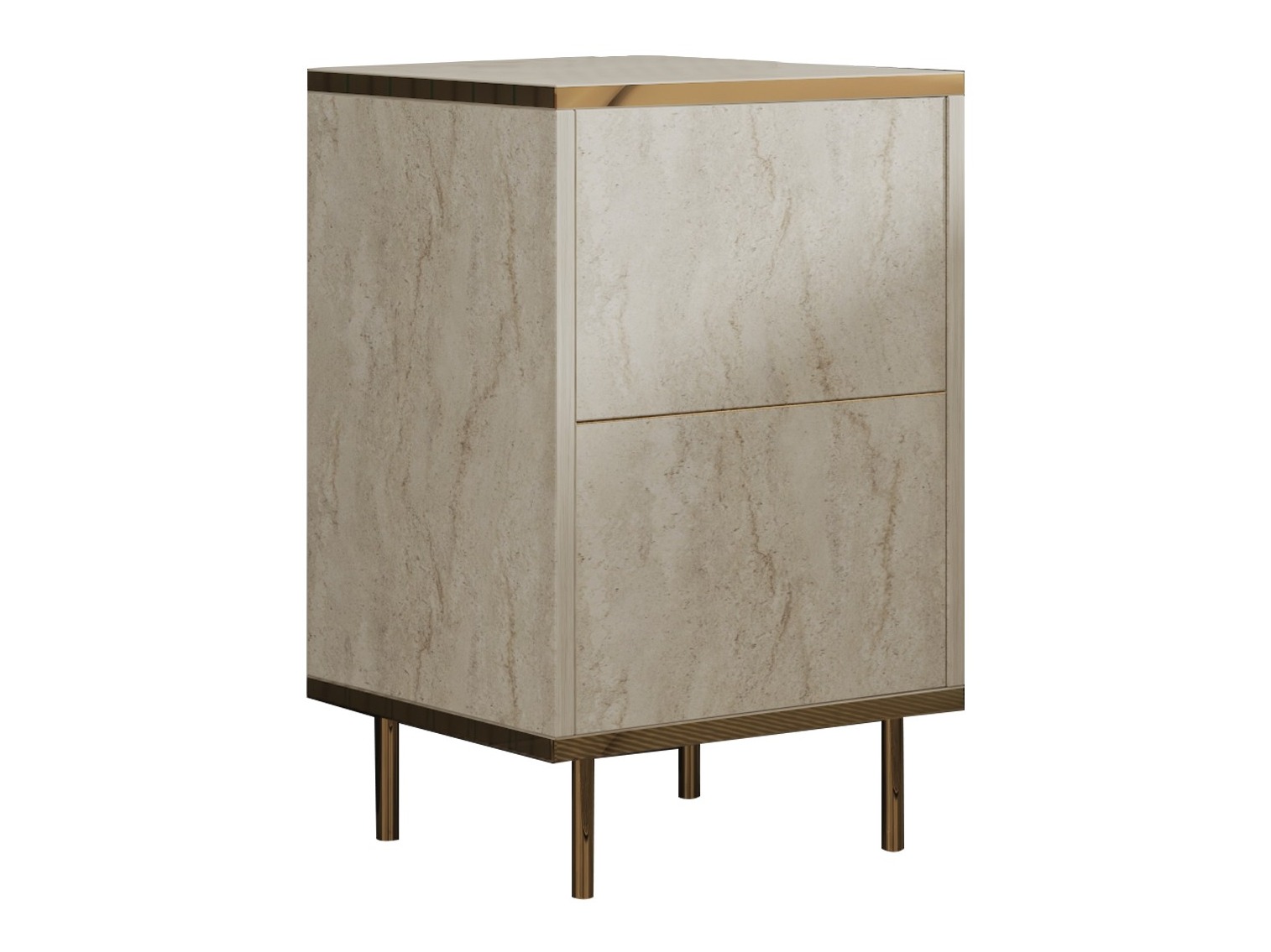 Noptieră Kailua 2575 (Deschis Travertine + Auriu)