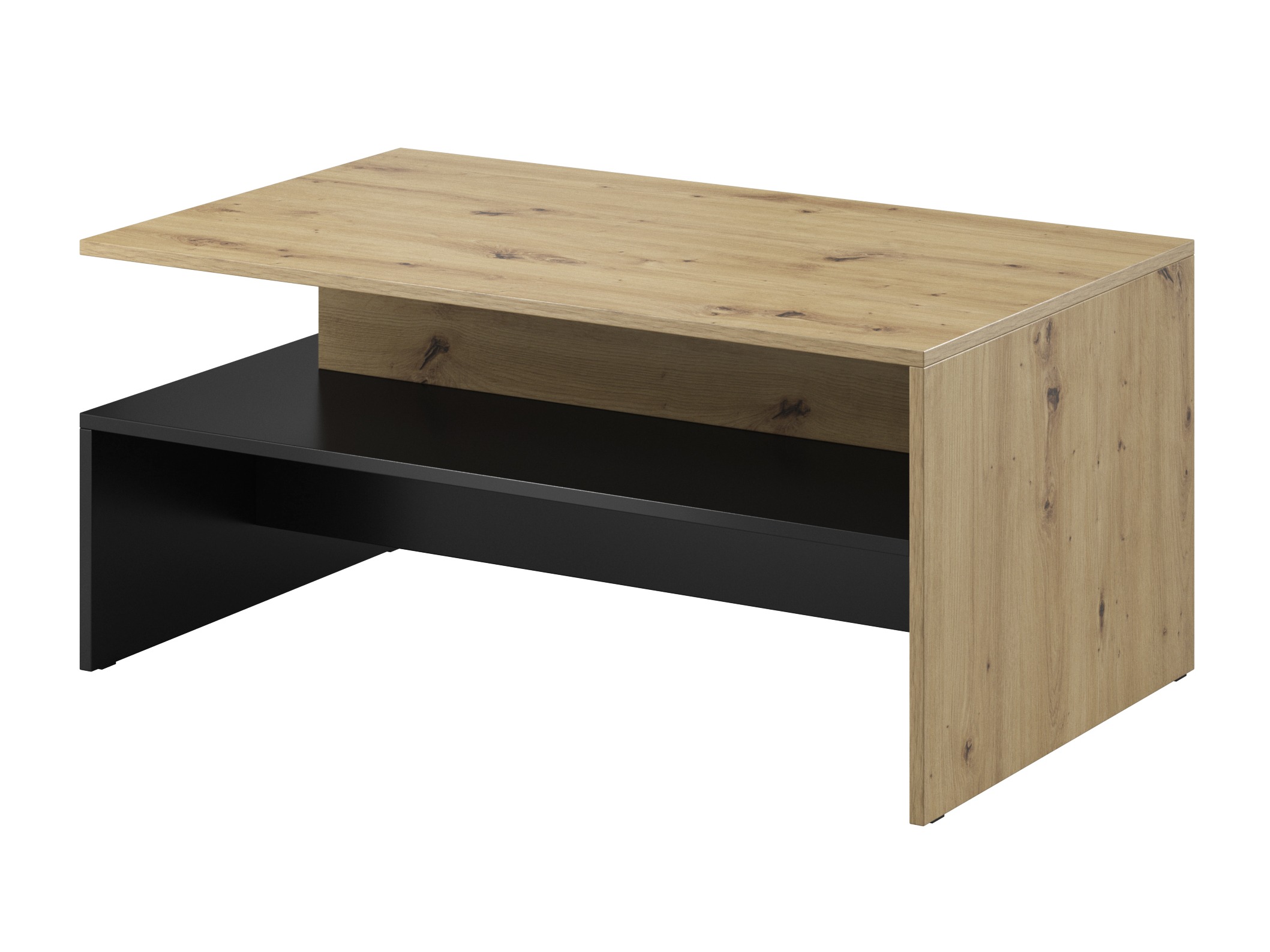 Măsuță de cafea Serodeu 103 (Stejar artizan + Negru mat)