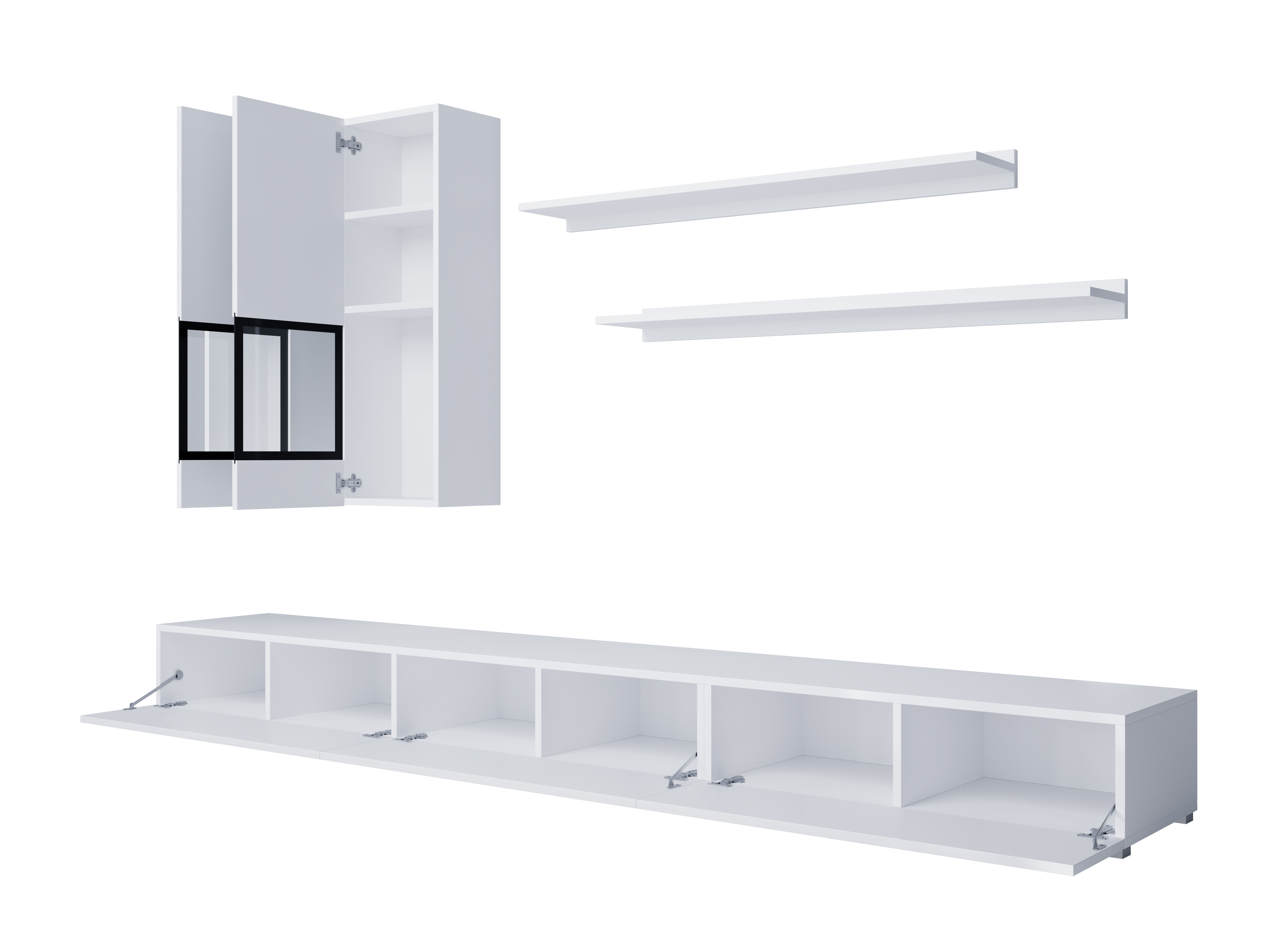 Set de living Serodeu 100 (Alb + Alb lucios)