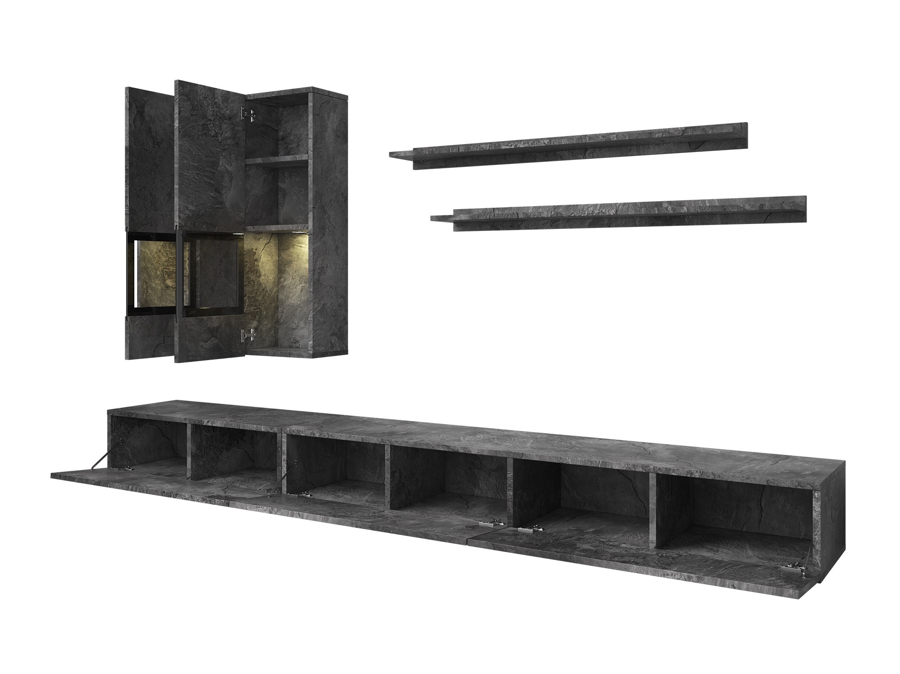 Set de living Serodeu 100 (Beton închis la culoare)