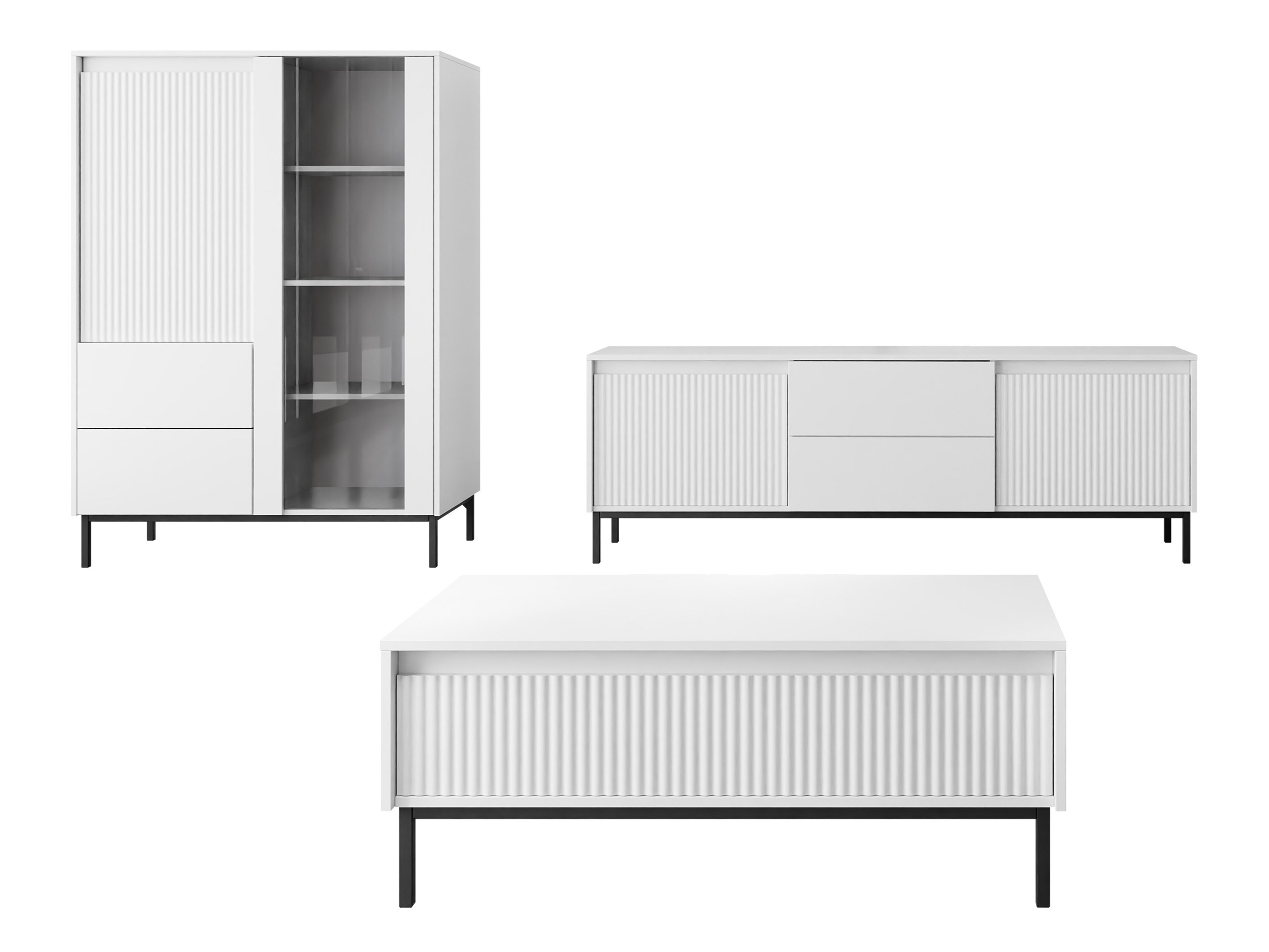 Set de living Comfivo Delruva V (Alb)