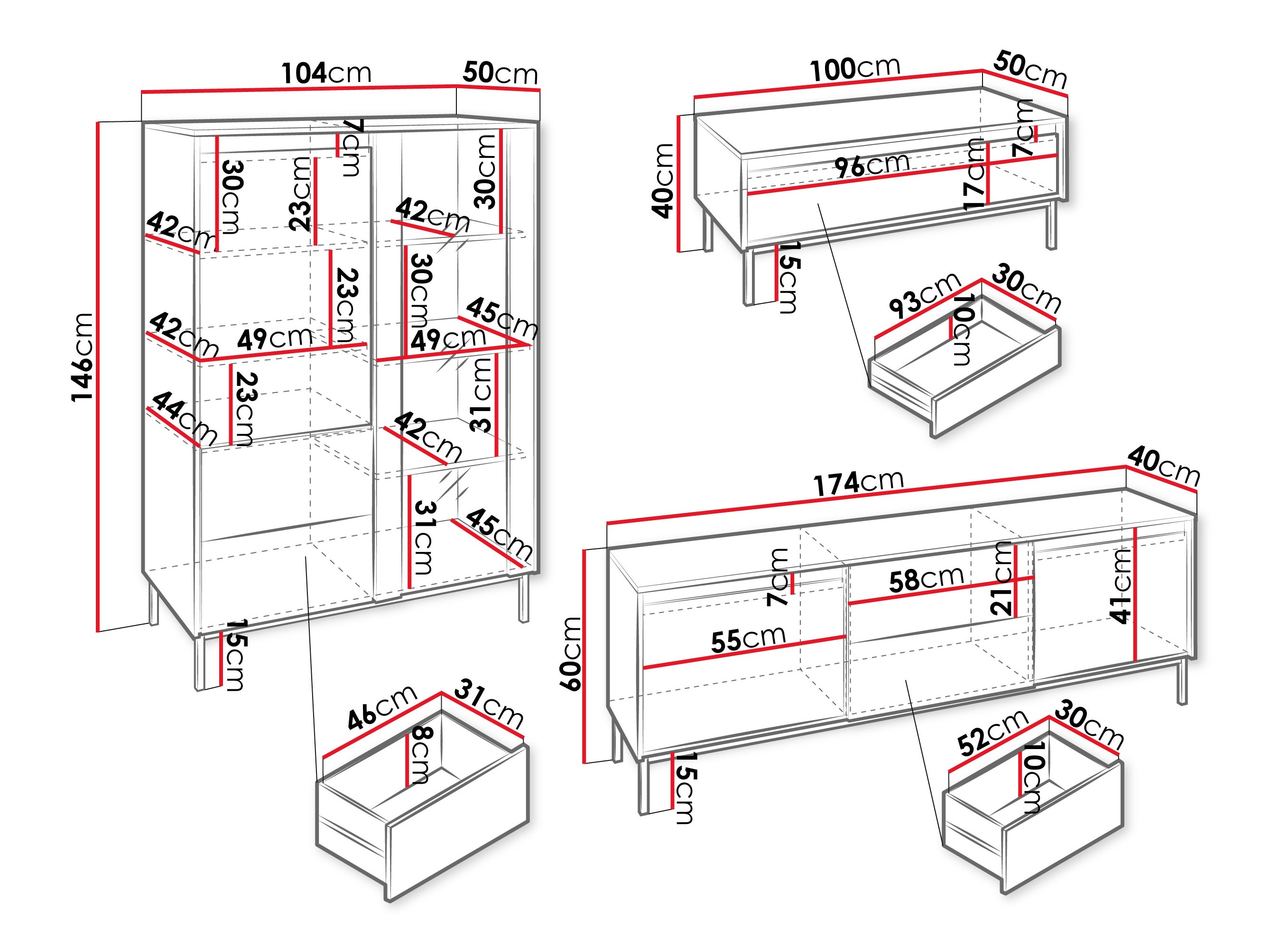Set de living Comfivo Delruva V (Alb)