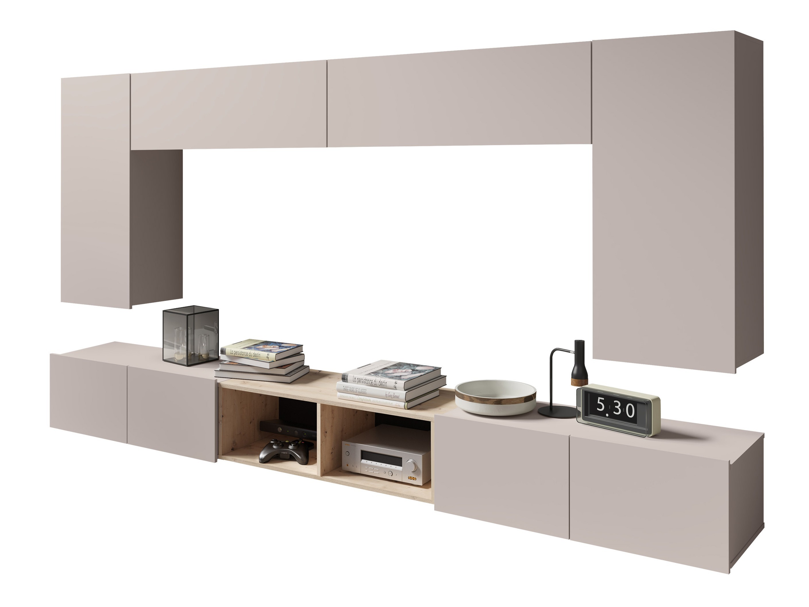 Set de living Remus XXIII (Cașmir + Stejar artizan)